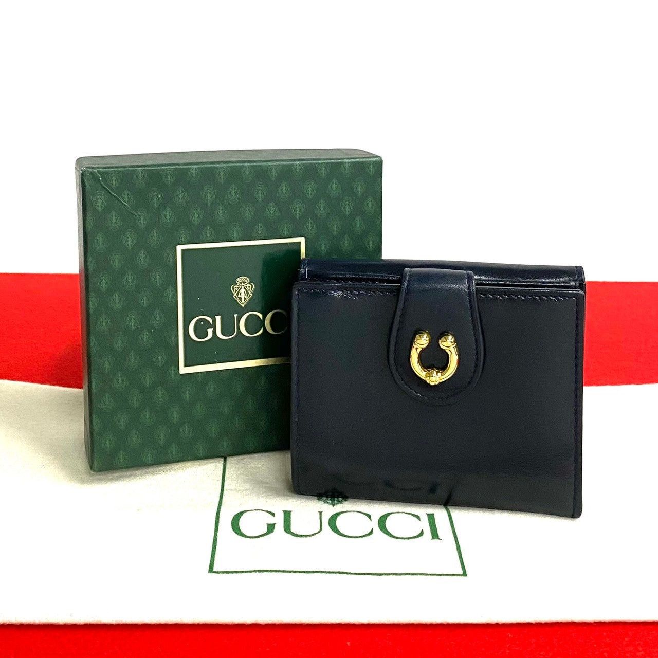 Gucci Gucci Wallet Navy Leather Size ONE SIZE - 1 Thumbnail