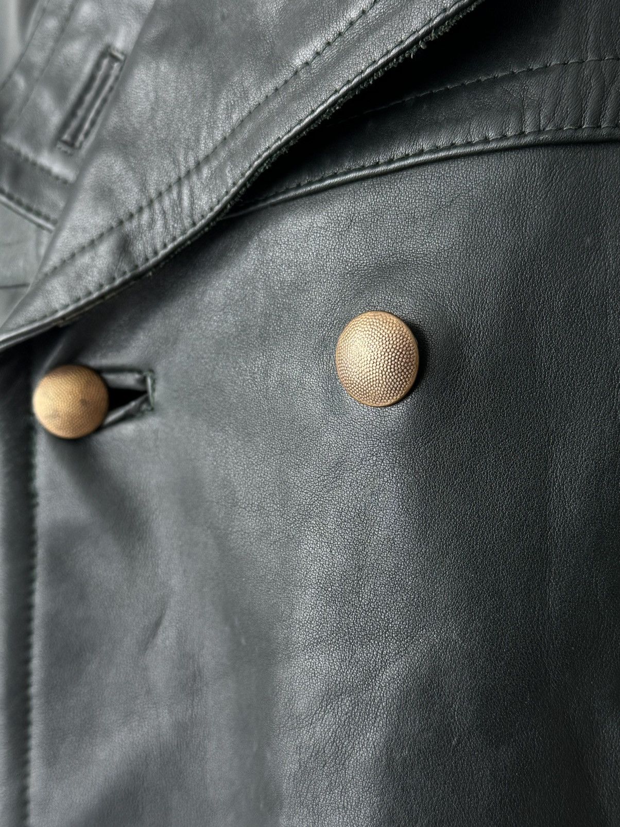 Vintage 1950s Vintage German Dispatch Riders Leather Jacket Size US L / EU 52-54 / 3 - 5 Thumbnail