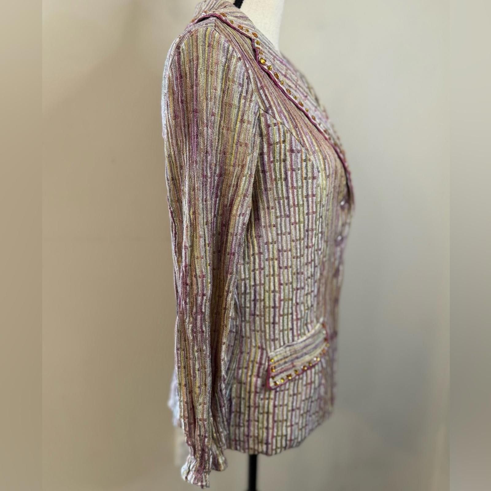 Other Passion Concept eclectic floral & striped chic blazer SZ M Size M / US 6-8 / IT 42-44 - 4 Thumbnail