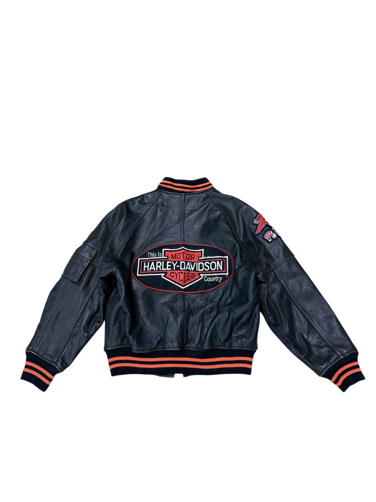 Vintage RARE VINTAGE HARLEY DAVIDSON LEATHER BOMBER JACKET Size US M / EU 48-50 / 2 - 10 Thumbnail