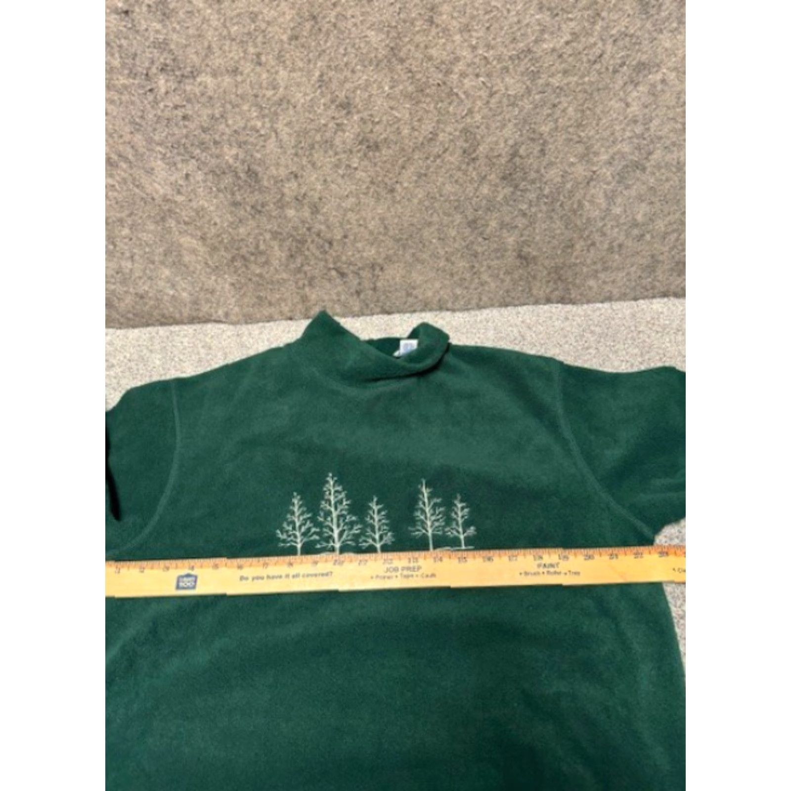Vintage VINTAGE Marsh Landing Fleece Sweatshirt Womens Medium Embroidered Trees 70s Green Christmas Holiday Nature Outdoor Winter Pullover Sweater Size M / US 6-8 / IT 42-44 - 7 Thumbnail