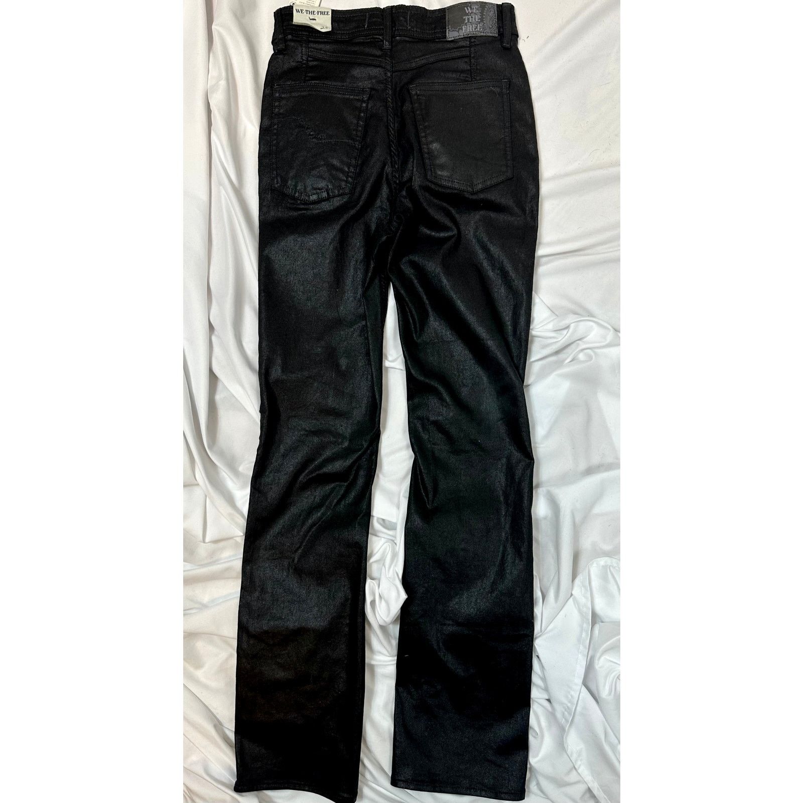 Free People Free People Xena High Rise Straight Coated Jeans Black 25 Size 25" / US 0 / IT 36 - 13 Thumbnail