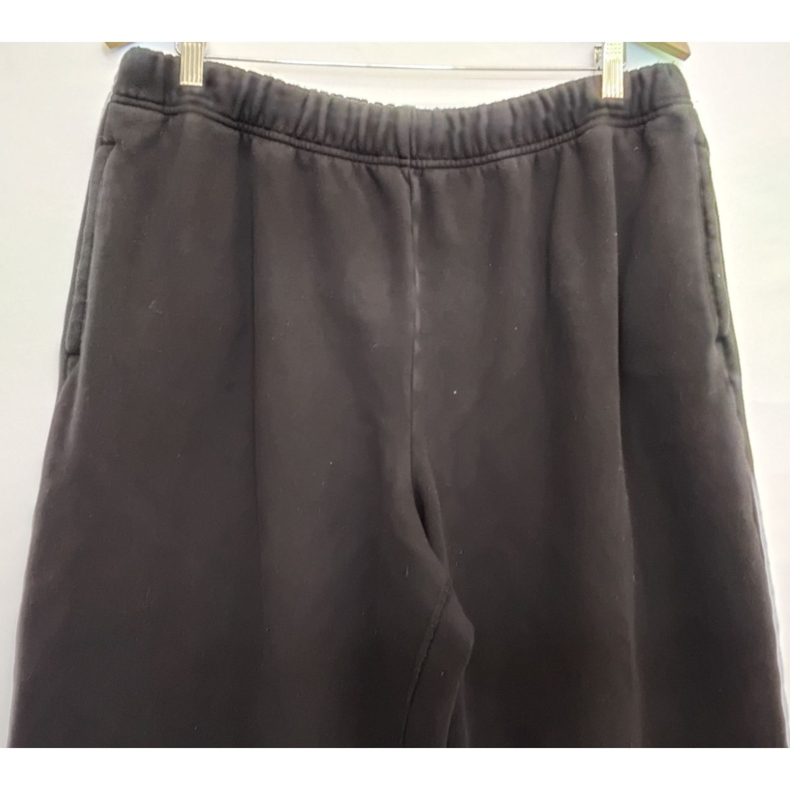 SKIMS Skims Sweatpants Oversize Wide Leg Women's XL Black Cotton Size 36" / US 14 / IT 50 - 4 Thumbnail