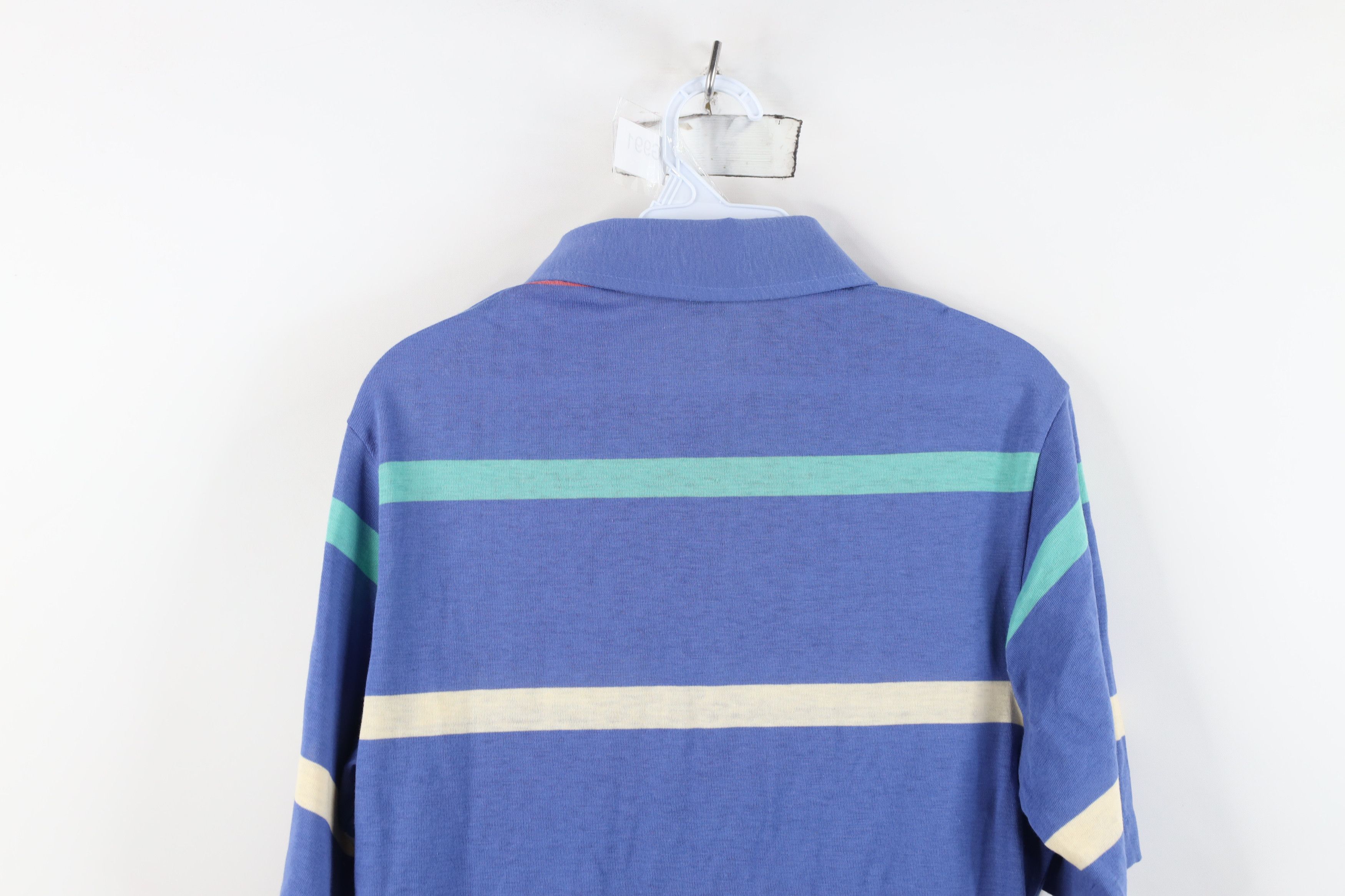 Vintage Vintage 70s Streetwear Striped Knit Collared Golf Polo Shirt Size US M / EU 48-50 / 2 - 11 Thumbnail