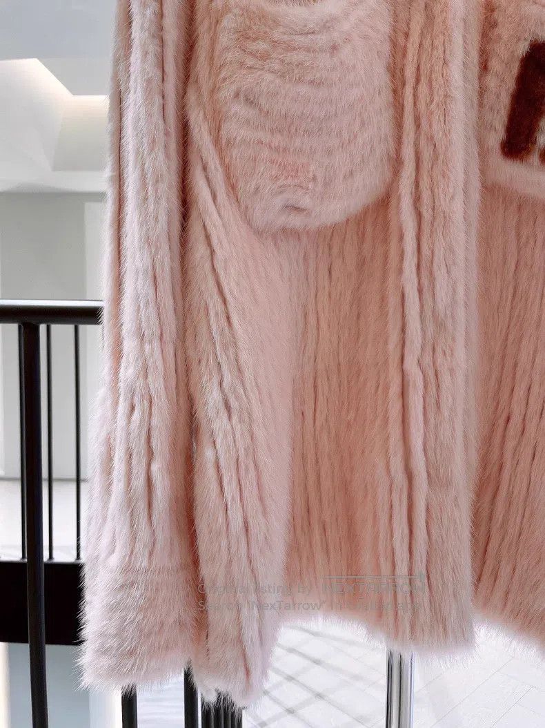 Fendi Fendi Pink Shirt-style Light Faux Mink Jacket Size XS / US 0-2 / IT 36-38 - 4 Thumbnail