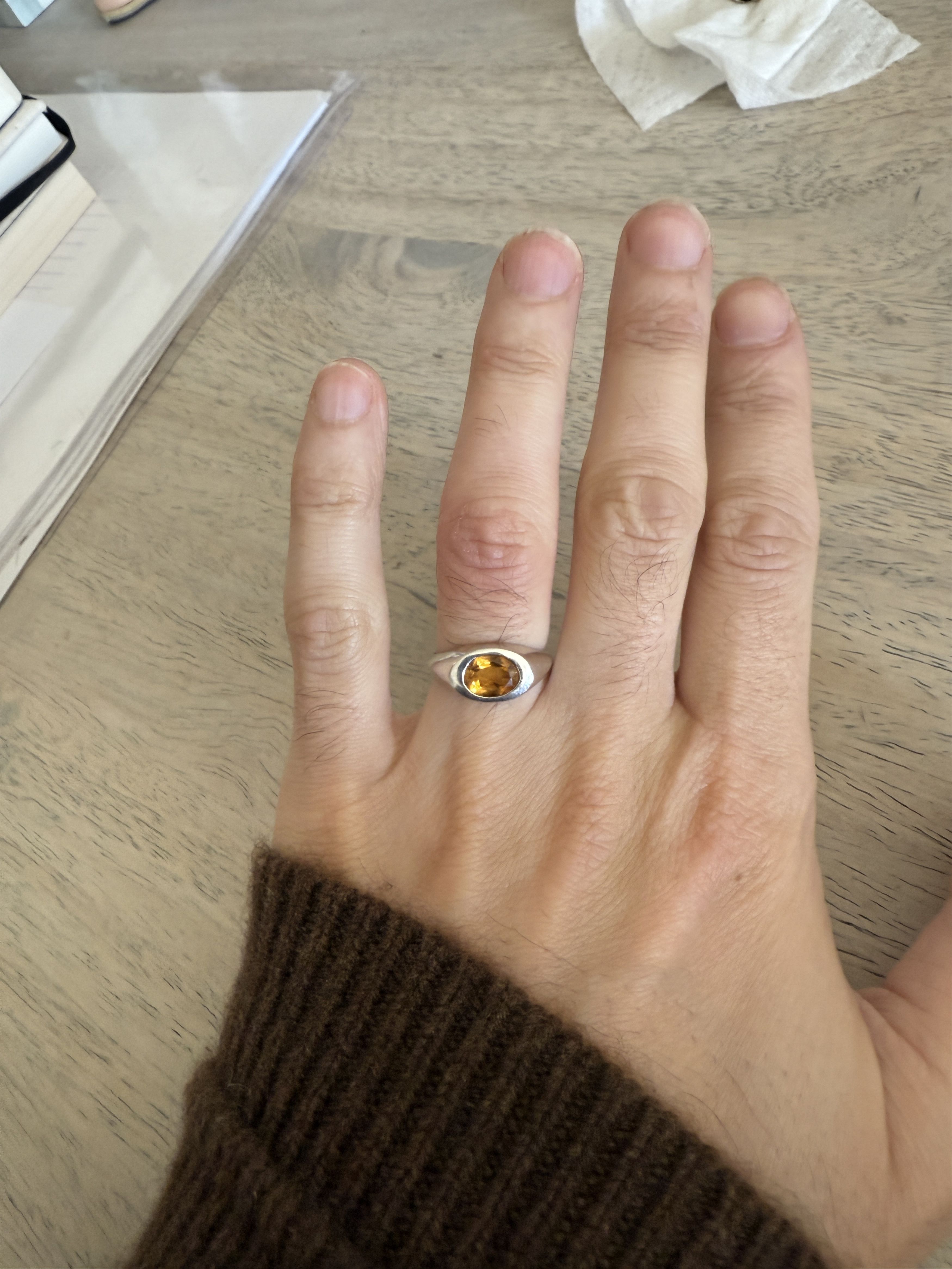 Other AVEC Silver orange ring Size ONE SIZE - 1 Thumbnail