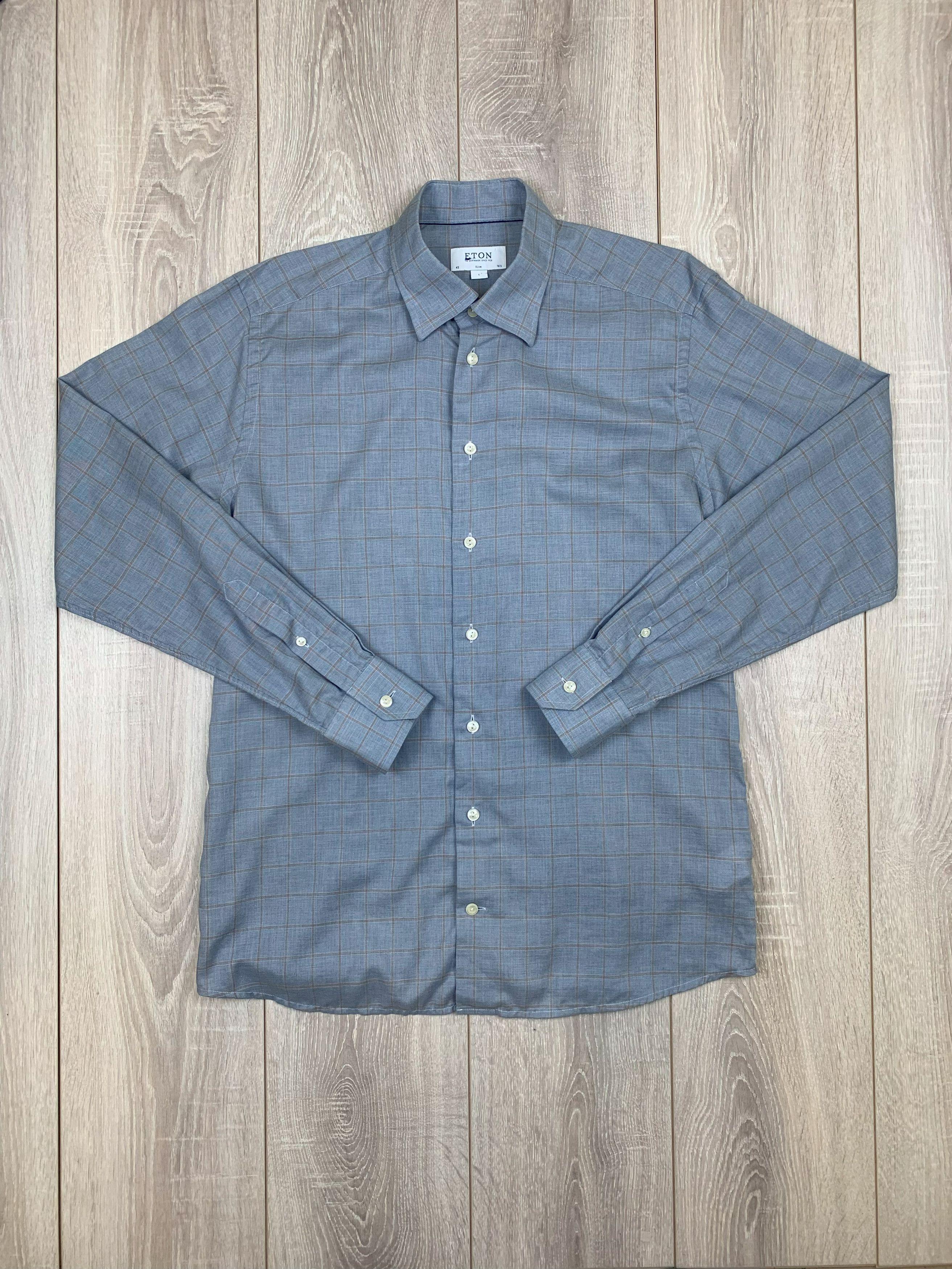 Eton Eton Checkered Shirt Slim Fit Size L Size US L / EU 52-54 / 3 - 1 Thumbnail