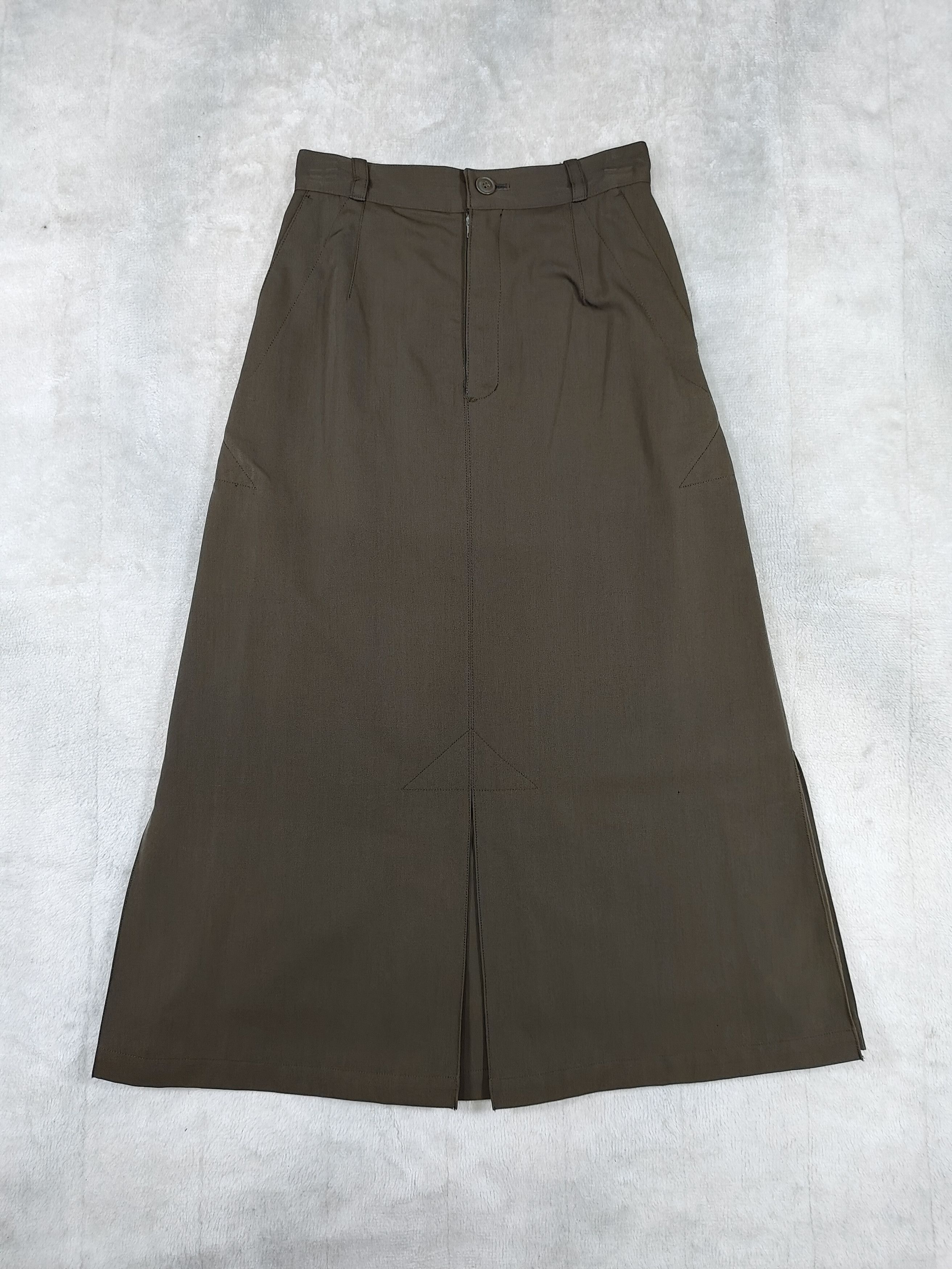 Issey Miyake 80s Issey Miyake🇯🇵Archive Center Vent Pleated A-Line Skirt Size 28" / US 6 / IT 42 - 5 Thumbnail