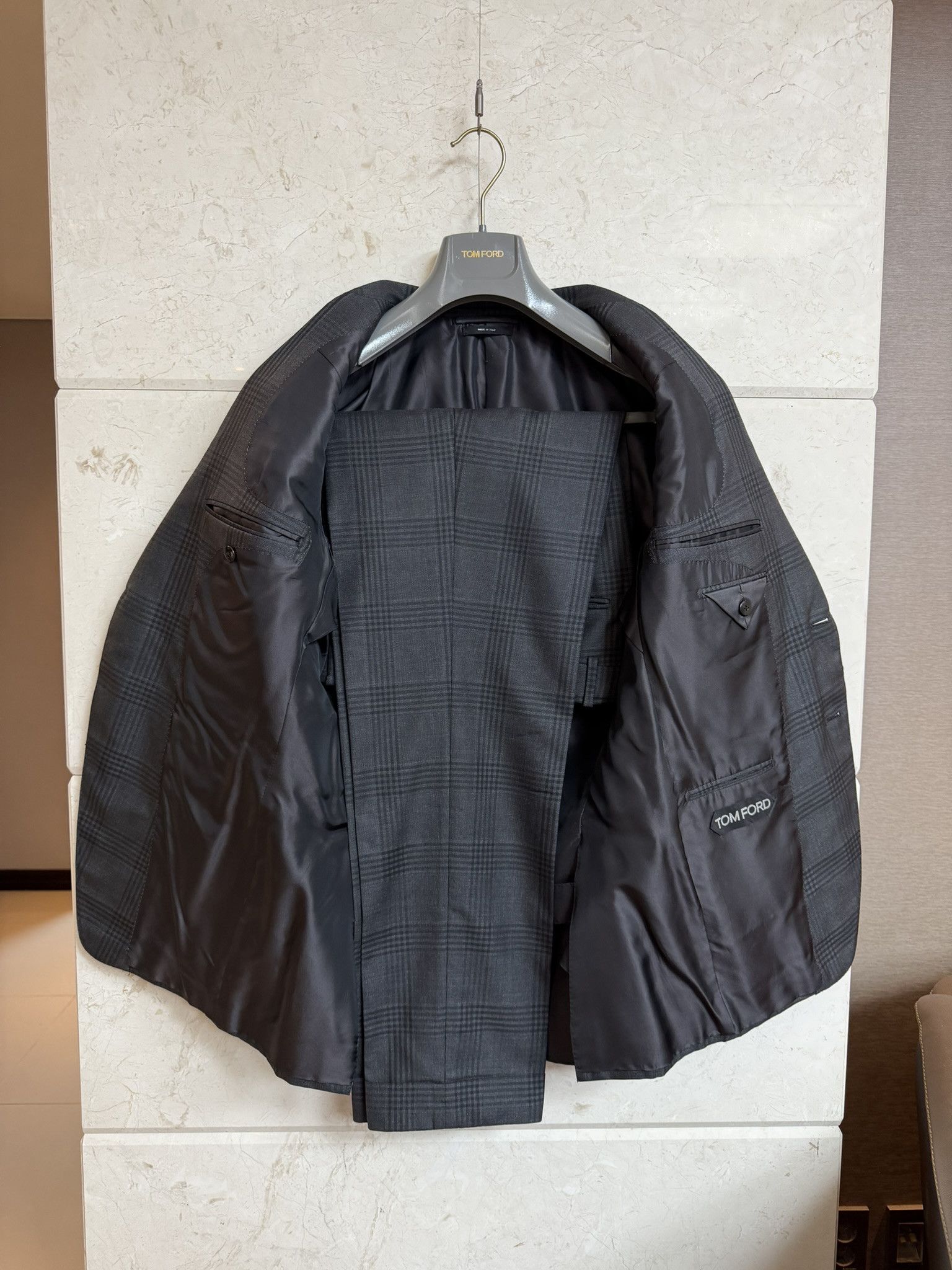 Tom Ford TOM FORD O’Connor Fit Grey Wool Glen Check Suit 38R Size 38R - 6 Thumbnail
