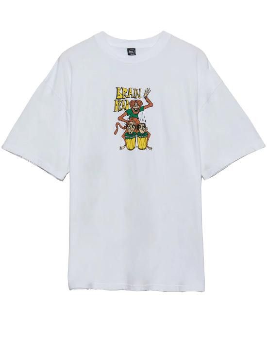 Tシャツ・カットソー BRAIN DEAD Men T-shirt White W24T00004084 WHITE Brain Dead BRAIN DEAD Men T-Shirts W24T00004084 WHITE White