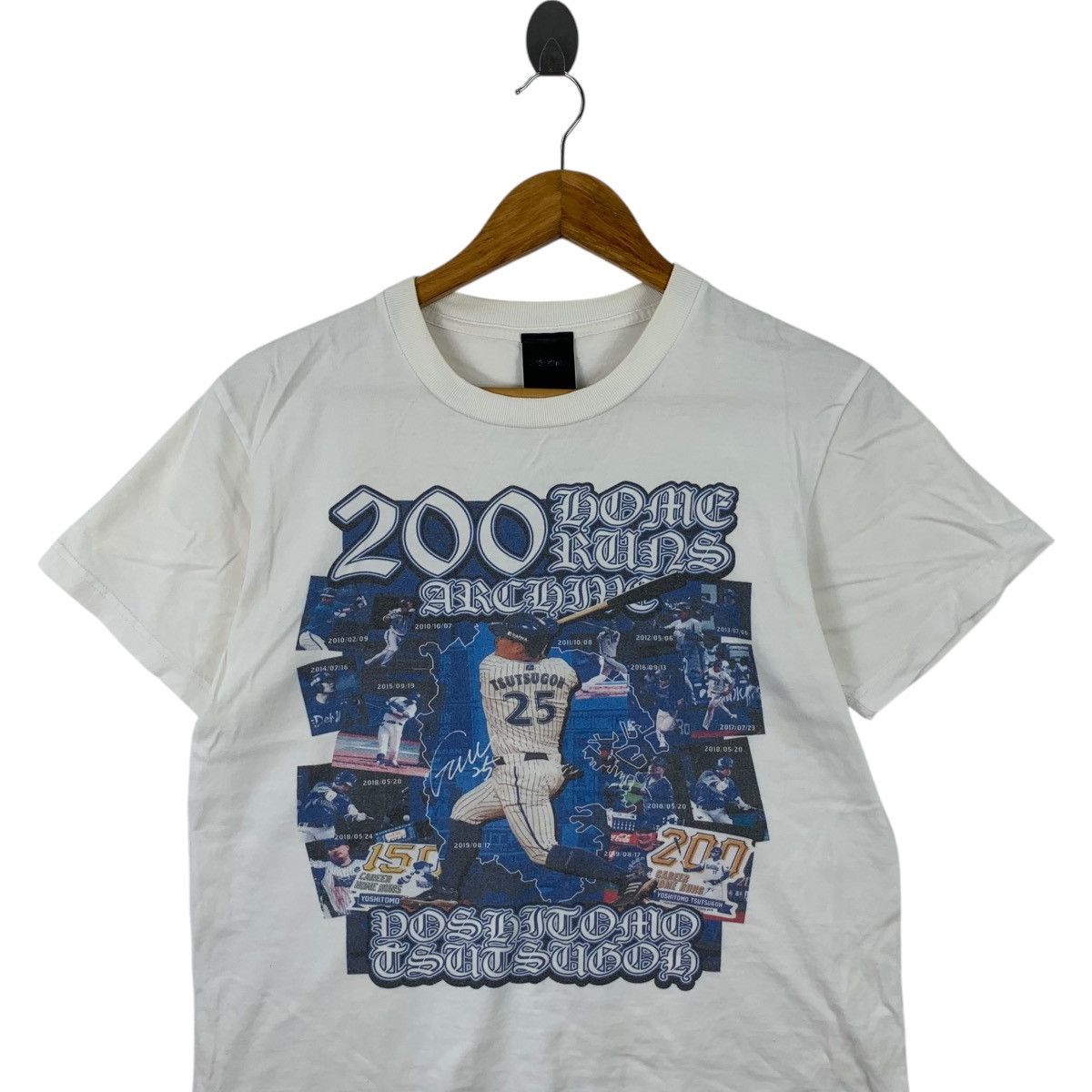 Vintage YOKOHAMA DENA BAYSTARS Yoshitomo Tsutsugo Tee Shirt Top Size US S / EU 44-46 / 1 - 2 Thumbnail