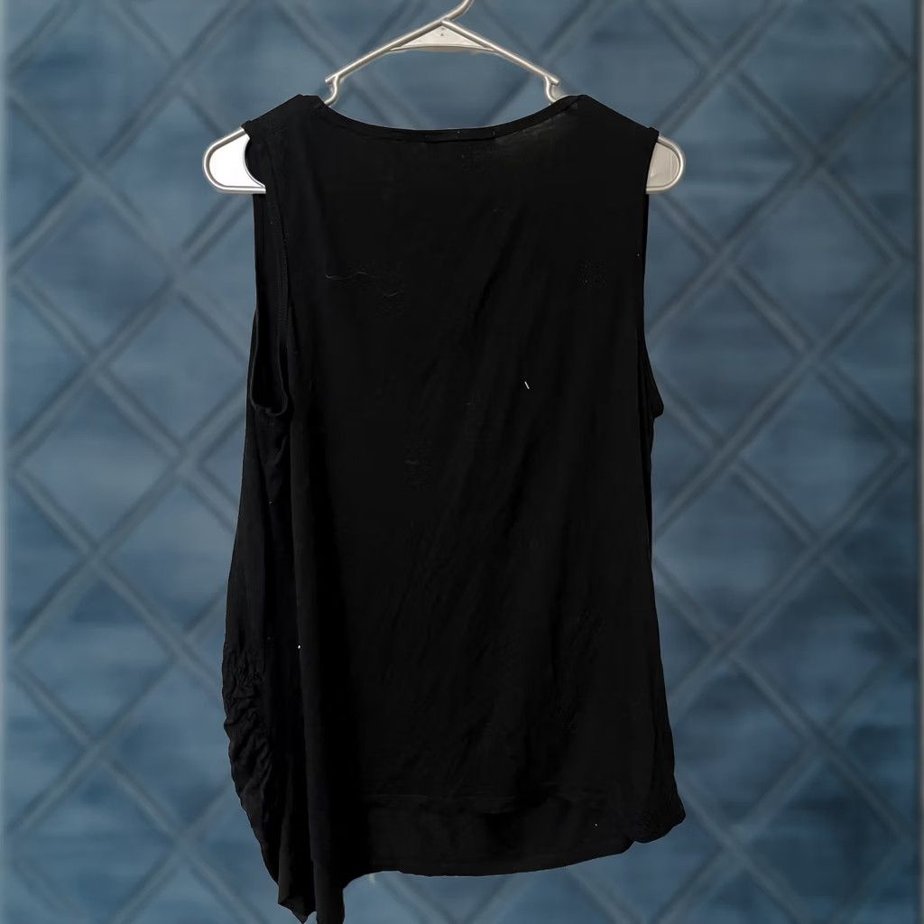 Vintage VINTAGE August Silk Black Tank Top Women L Knit Polyester Rayon Pre-Owned Size L / US 10 / IT 46 - 1 Thumbnail