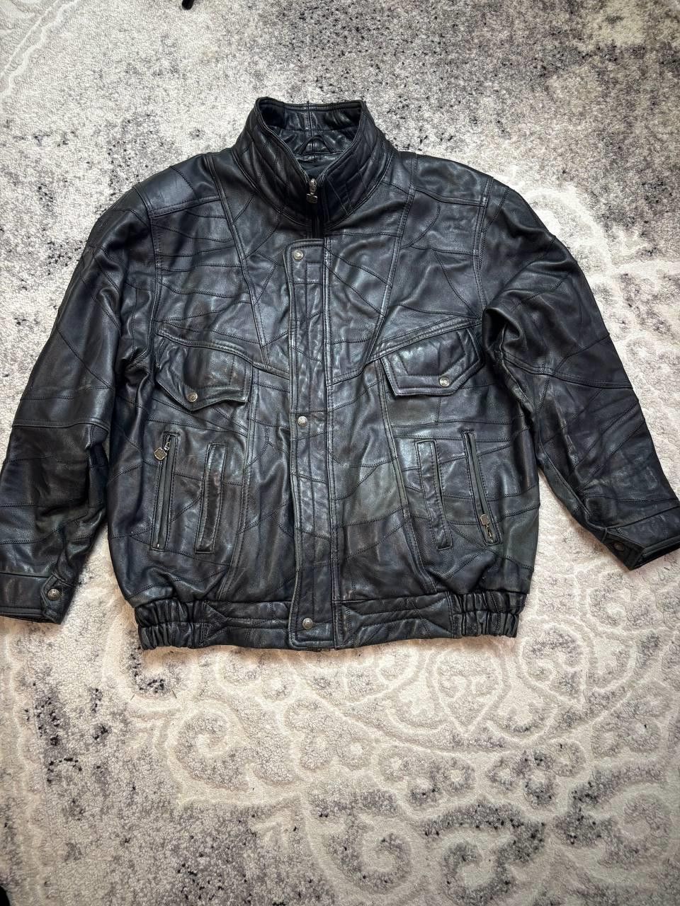 Vintage 90s Vintage Elazar Leather Patchwork Bomber Jacket Size US XL / EU 56 / 4 - 5 Thumbnail