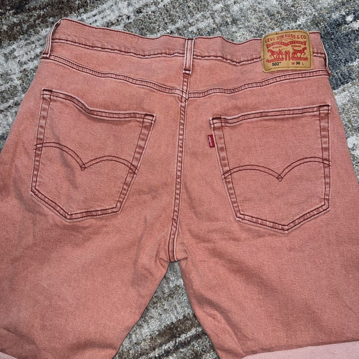 Levi's NEW Levi’s Washed Red Denim Shorts Size US 36 / EU 52 - 6 Thumbnail
