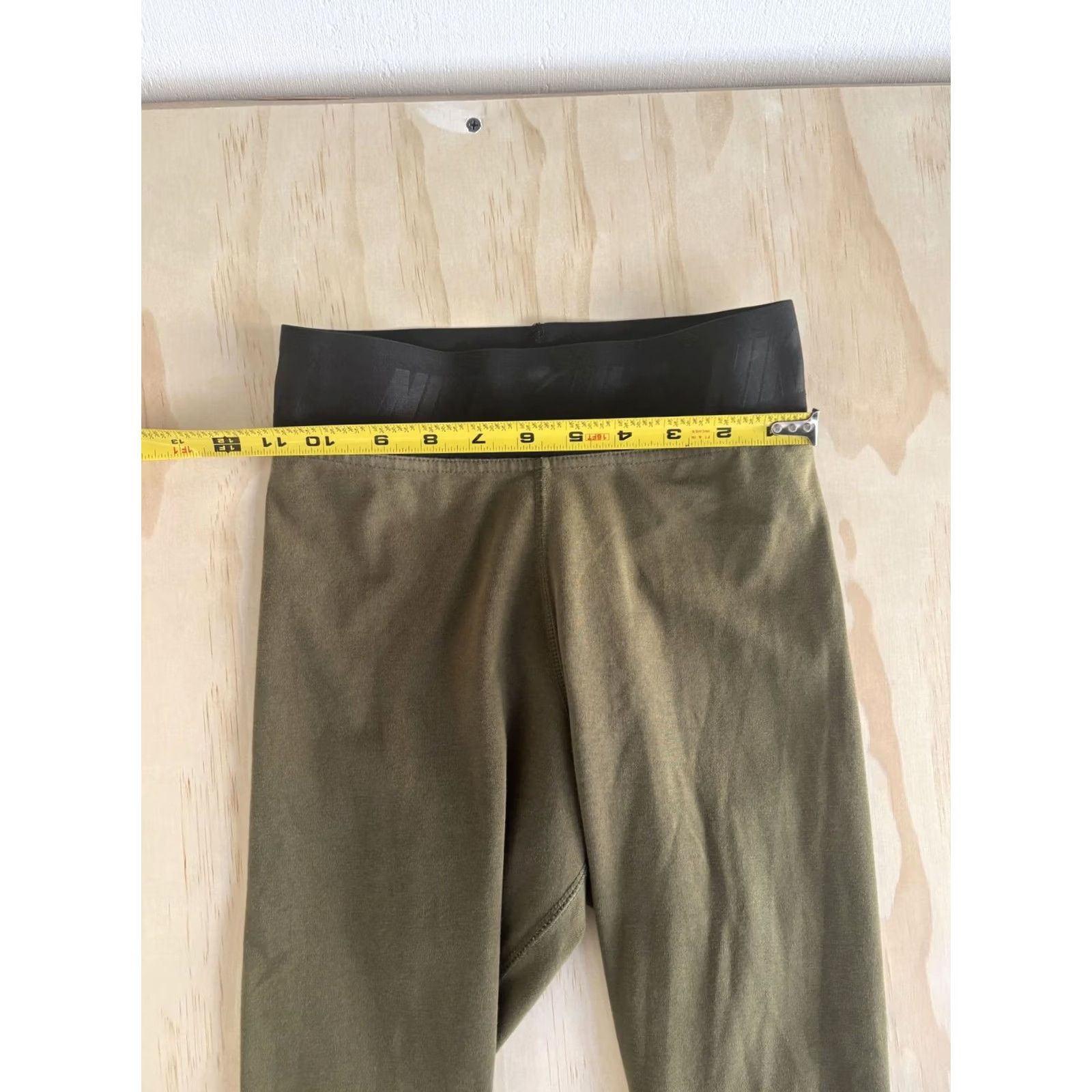 Nike Nike Pants Mens XS Green Compression Leggings Elastic Waist Swoosh Gym Athletic Size US 27 - 3 Thumbnail