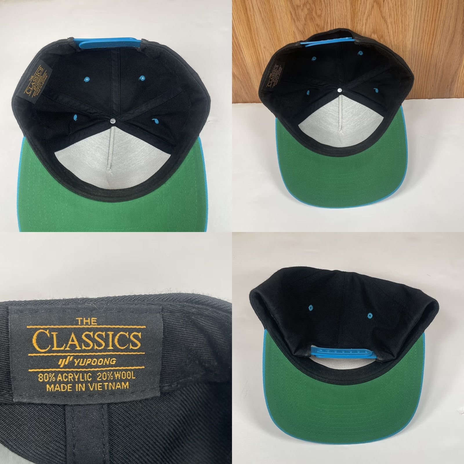 Vintage Yupoong PKA Adjustable Snapback Baseball Golf Hat Cap Black Blue Size ONE SIZE - 8 Thumbnail