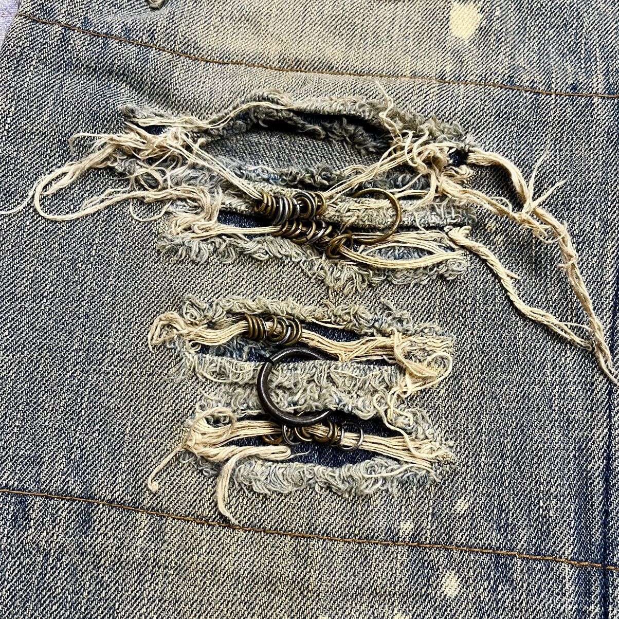 If Six Was Nine If Six Was Nine - Mud Max Pierced Denim Pants Size US 33 - 13 Thumbnail