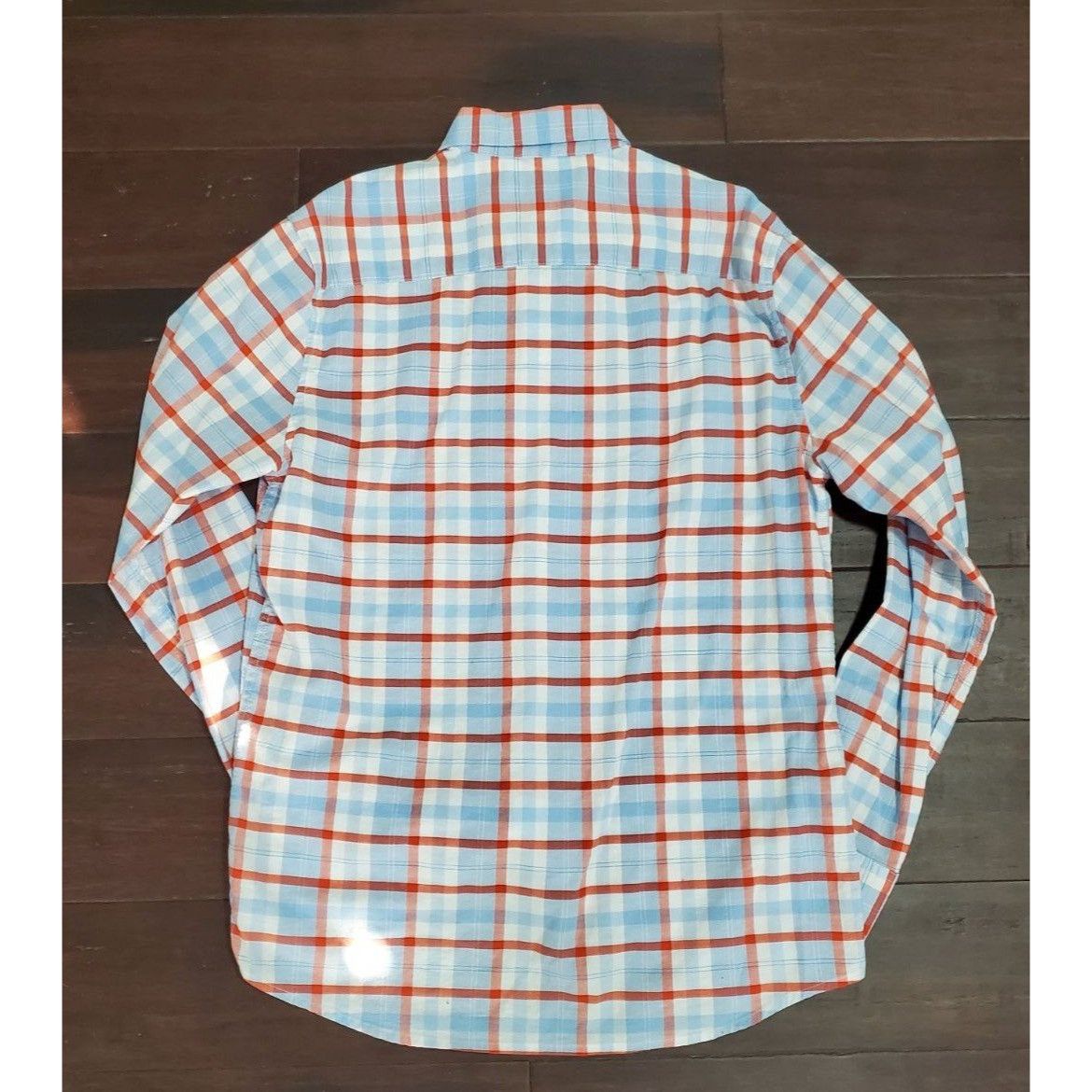 Other Crown & Ivy Classic Fit Mens Size Medium Orange Plaid Long S Size US M / EU 48-50 / 2 - 6 Thumbnail