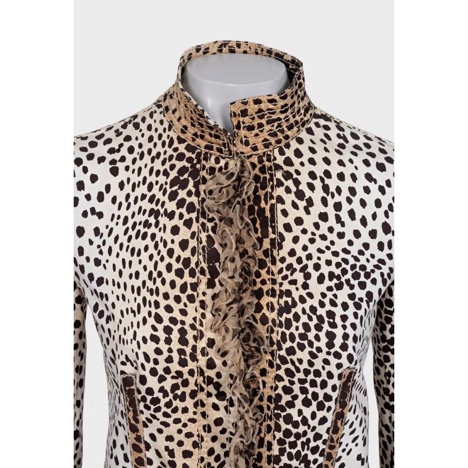 Roberto Cavalli Roberto Cavalli Animal Print Fitted Jacket IT38 XS Size XS / US 0-2 / IT 36-38 - 4 Thumbnail