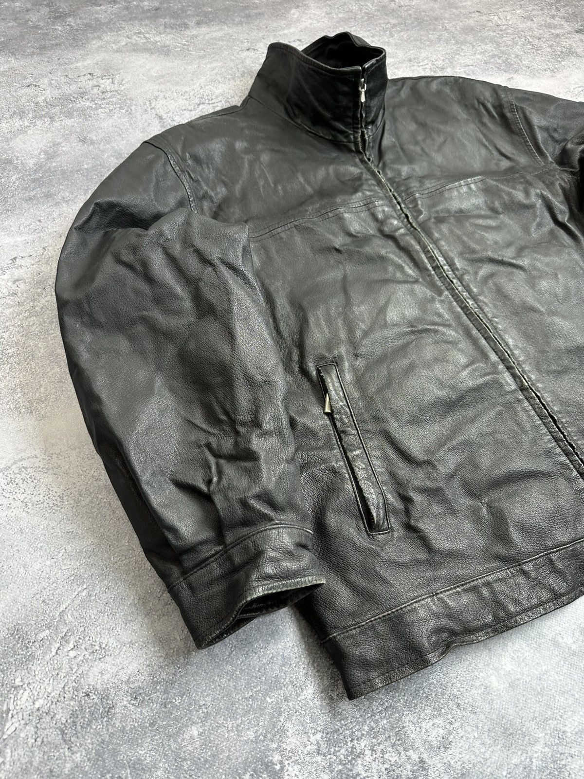 Japanese Brand Archive Heavy Japanese Vintage Black Leather Jacket Size US XL / EU 56 / 4 - 2 Thumbnail