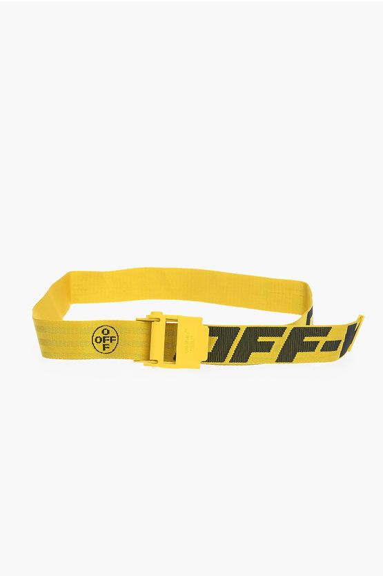 Off-White o1y0225 Size : OS / Logo Fabric Belt in Yellow Size ONE SIZE - 3 Thumbnail