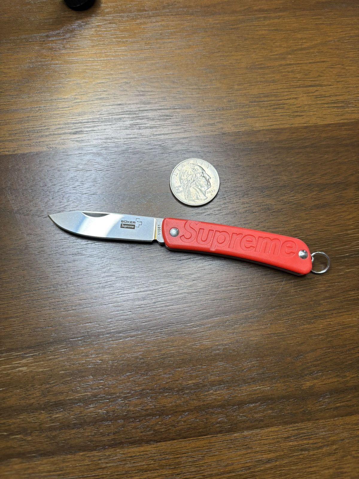 Supreme Supreme Böker Glow-in-the-Dark Keychain Knife ‘red’ Size ONE SIZE - 1 Thumbnail