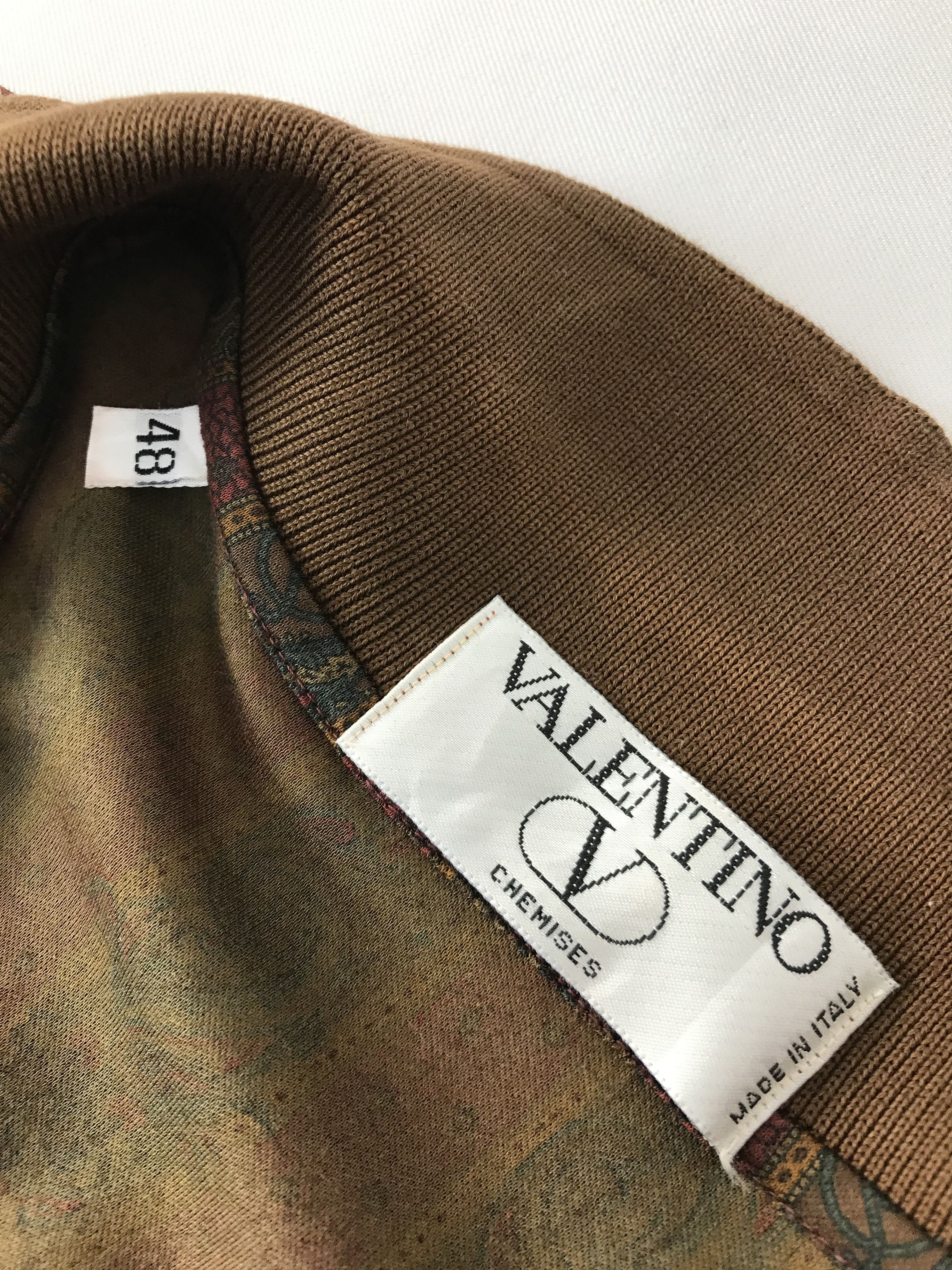 Valentino Vtg Valentino Chemises Paisley Art Full Print Polo Shirt Size US M / EU 48-50 / 2 - 7 Thumbnail