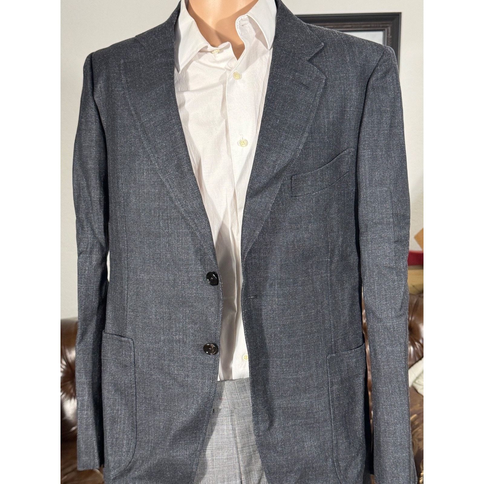 Tom Ford Tom Ford NWOT Sport jacket Blazer Charcoal Gray Linen Si 40R Size 40R - 8 Thumbnail