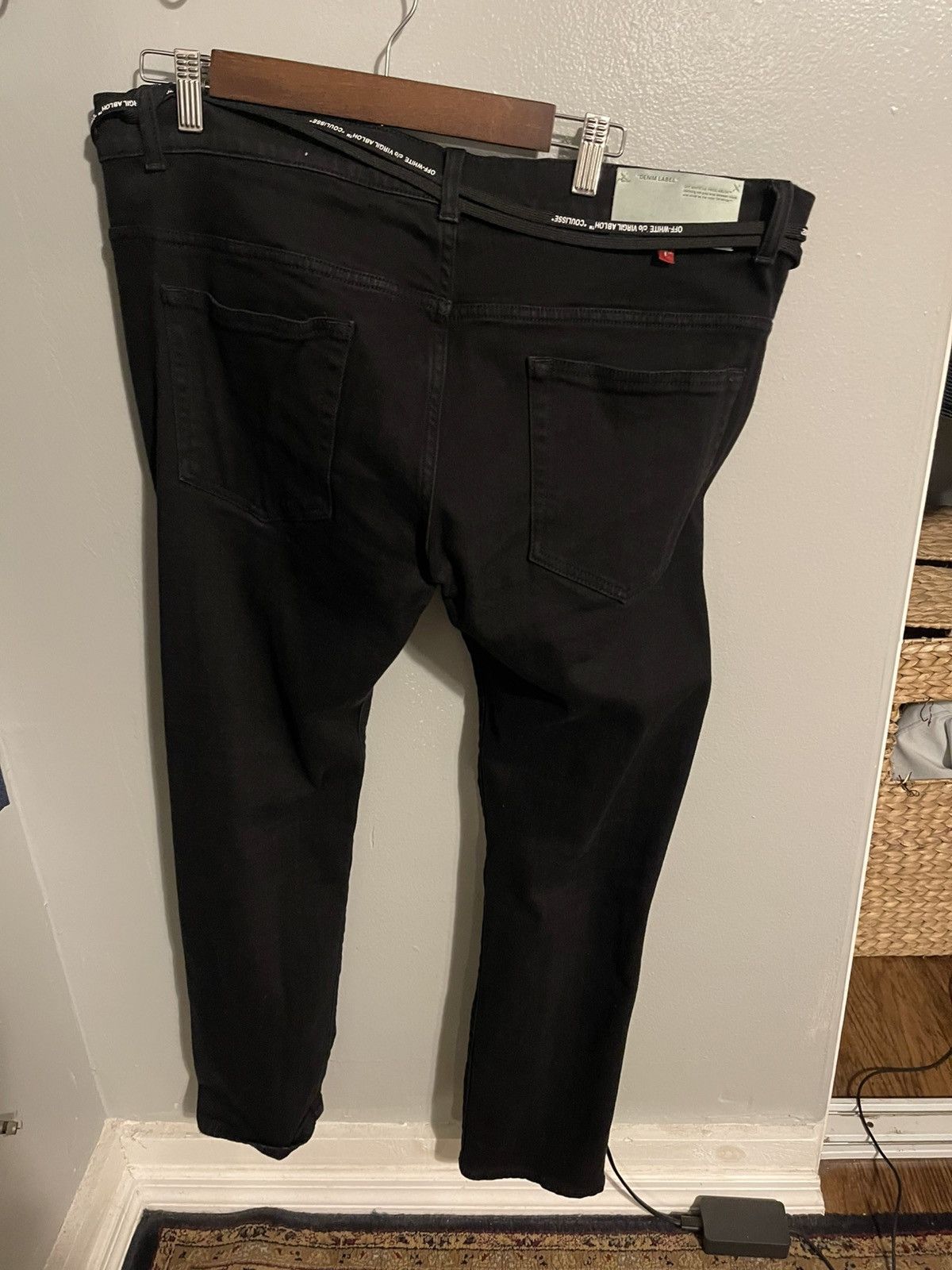 Off-White × Virgil Abloh OFF-WHITE C/O VIRGIL ABLOH RARE BLACK DENIM JEANS SIZE 38X30 Size US 38 / EU 54 - 2 Thumbnail