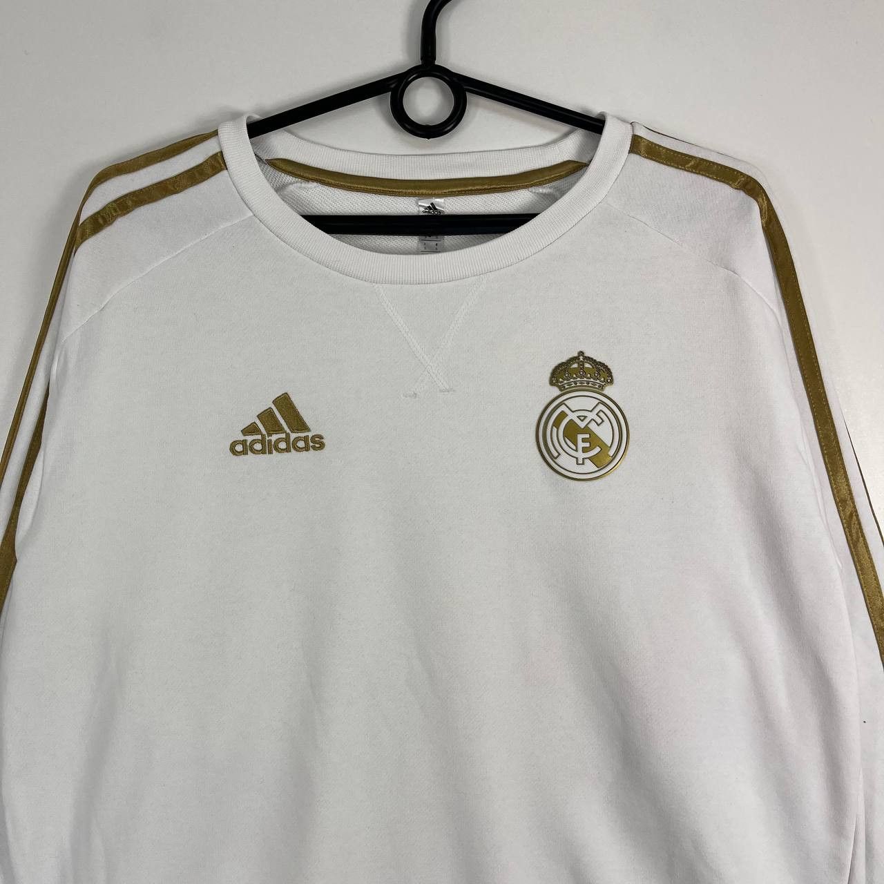 Adidas Real Madrid Adidas 2019 Sweatshirt Training White Size S Size US S / EU 44-46 / 1 - 2 Thumbnail