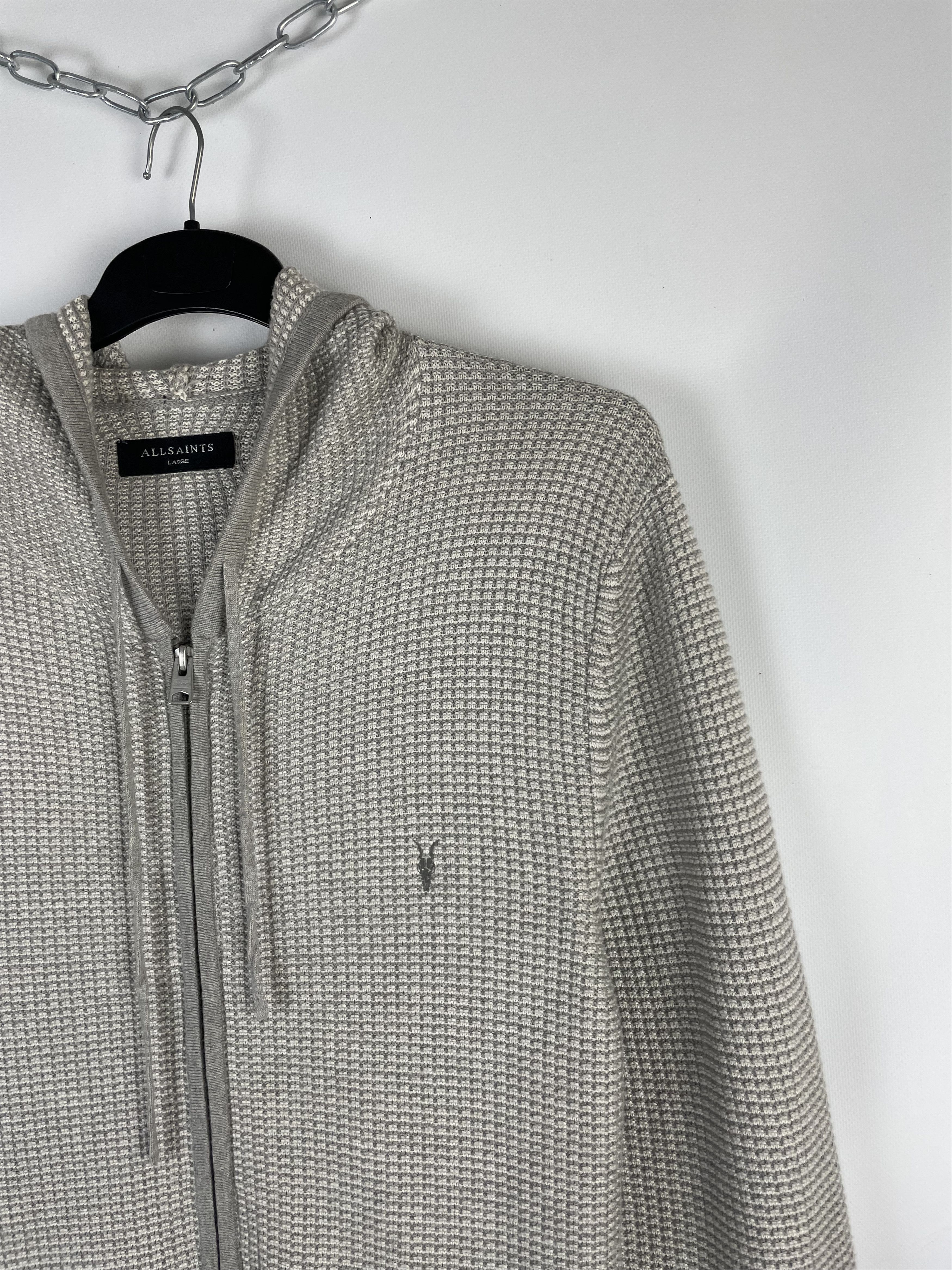 Allsaints Vintage Allsaints Knit Zip Hoodie Size US L / EU 52-54 / 3 - 4 Thumbnail