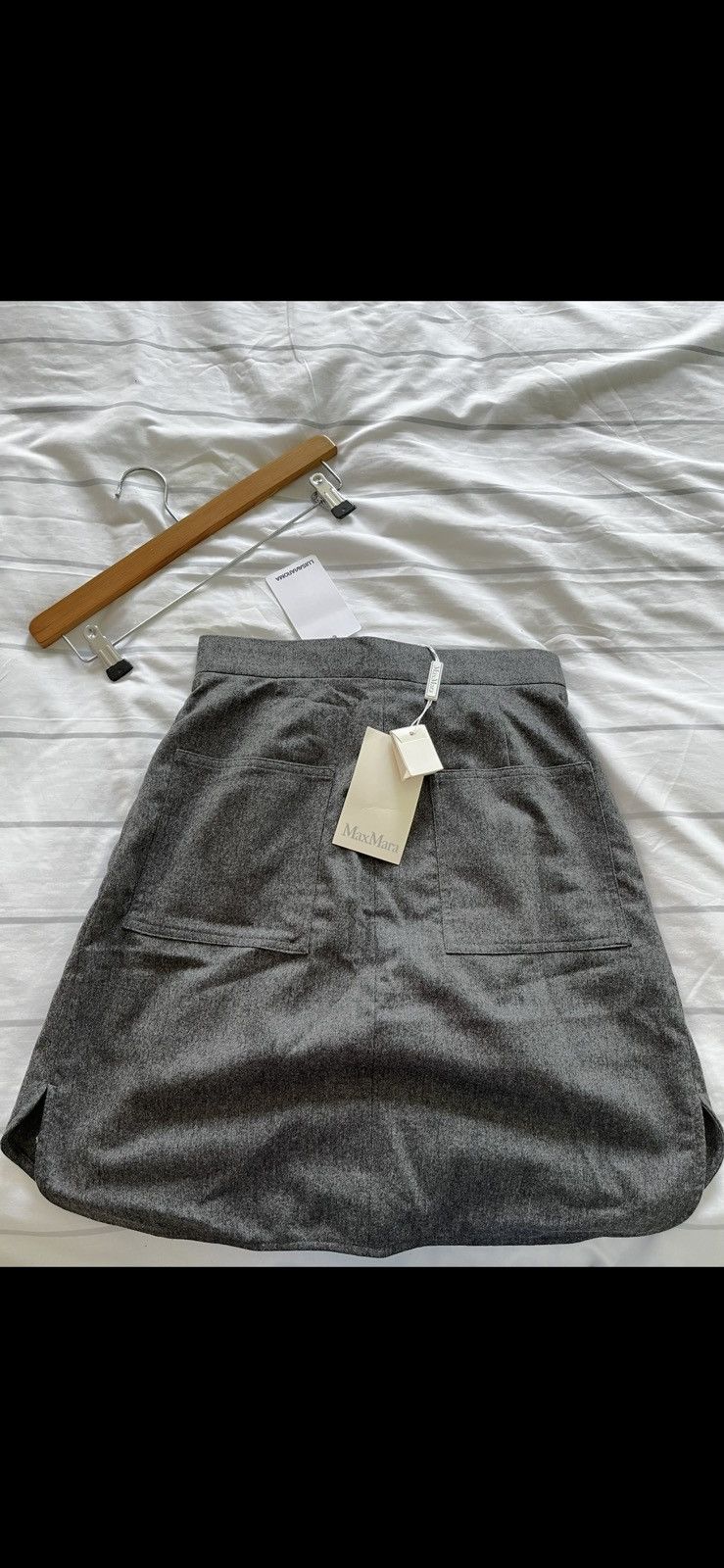 Max Mara Max Mara Wool Tailored Mini Skirt Grey IT 38 S New With Tags Size 26" / US 2 / IT 38 - 8 Thumbnail