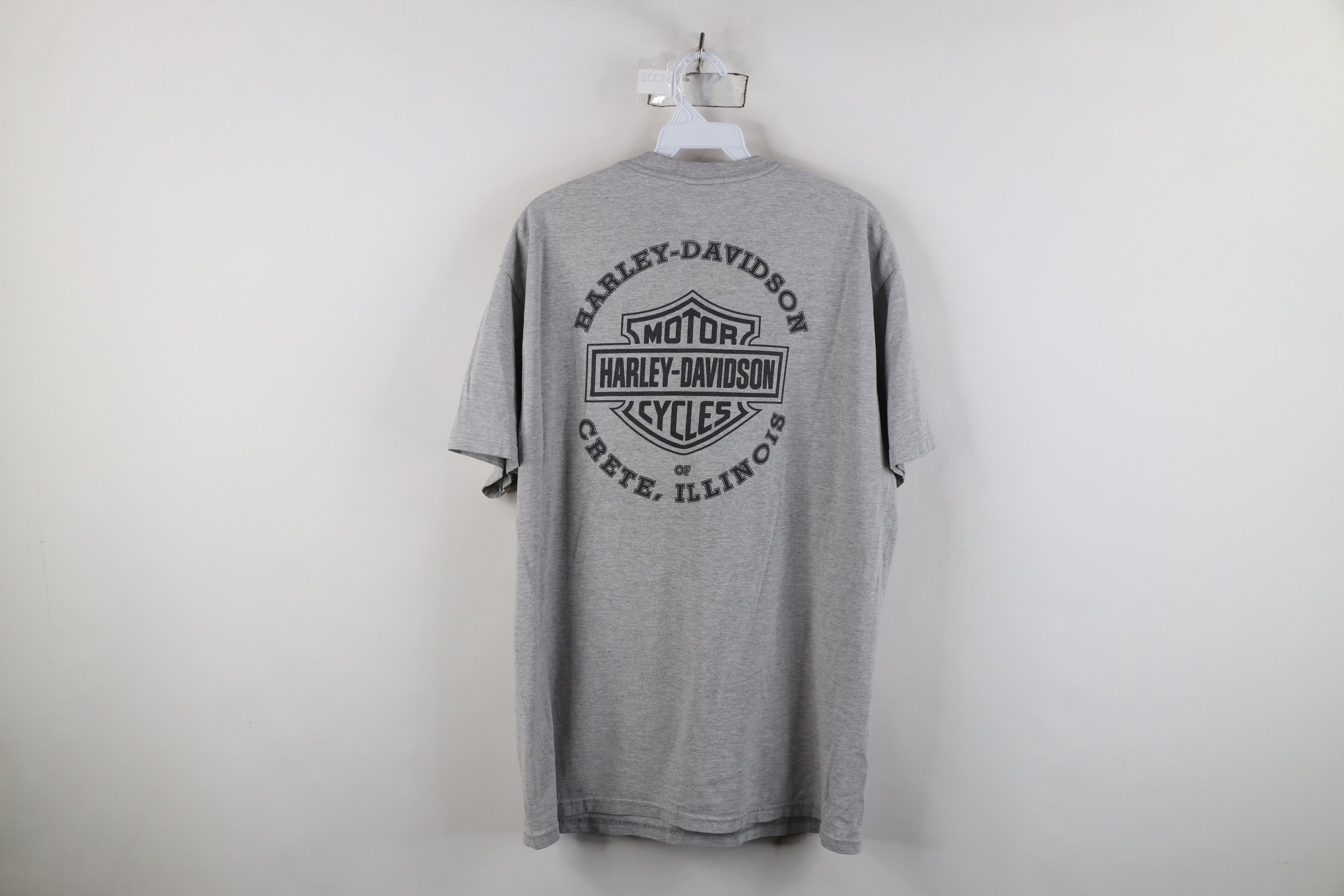 Harley Davidson Vintage Y2K 2005 Harley Davidson Fire Flames T-Shirt Gray Size US L / EU 52-54 / 3 - 12 Thumbnail