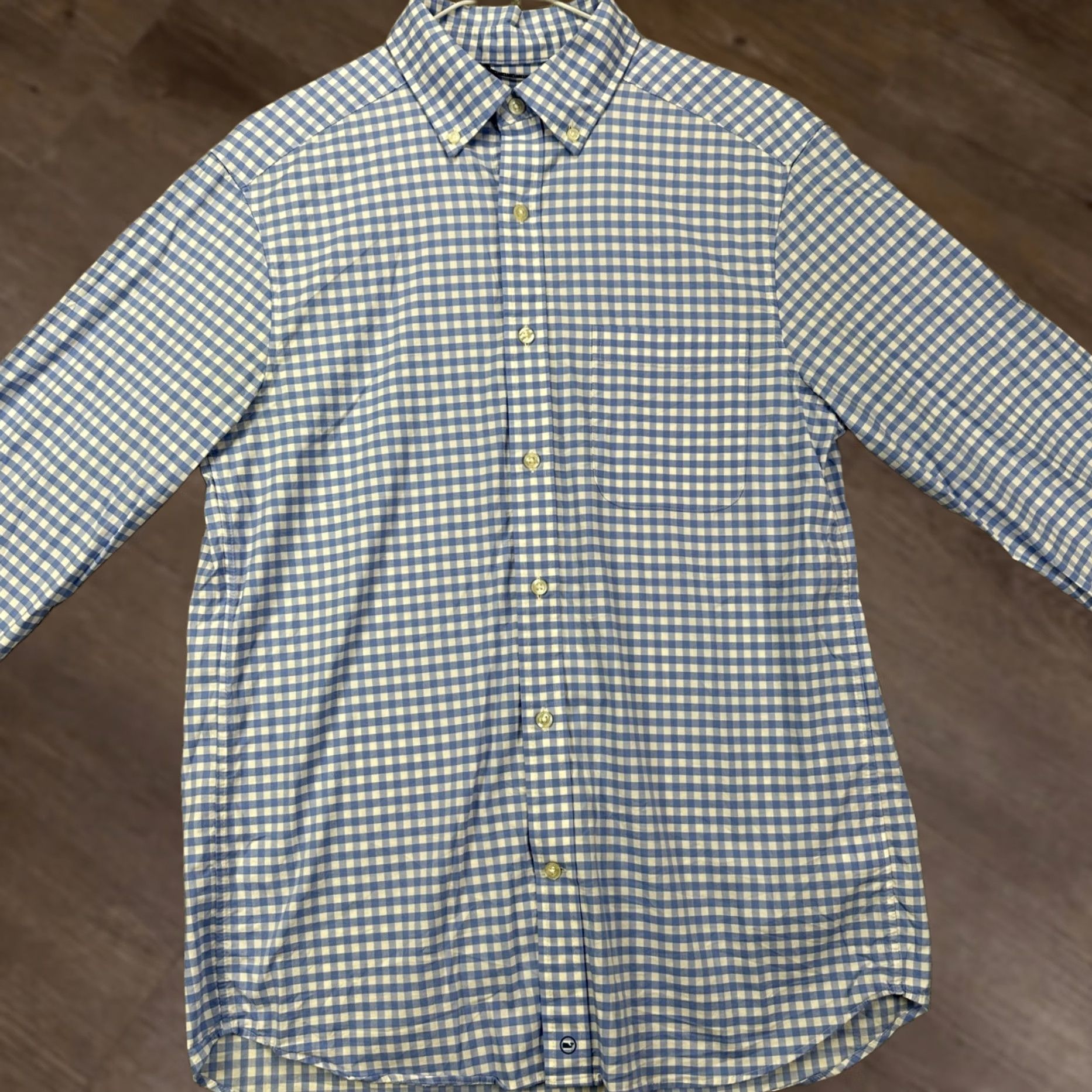 Vineyard Vines Vineyard Vines Button-Up Shirt Mens Small Blue Gingham Check Performance OTG Casual Workwear Shorts? Size US S / EU 44-46 / 1 - 1 Thumbnail