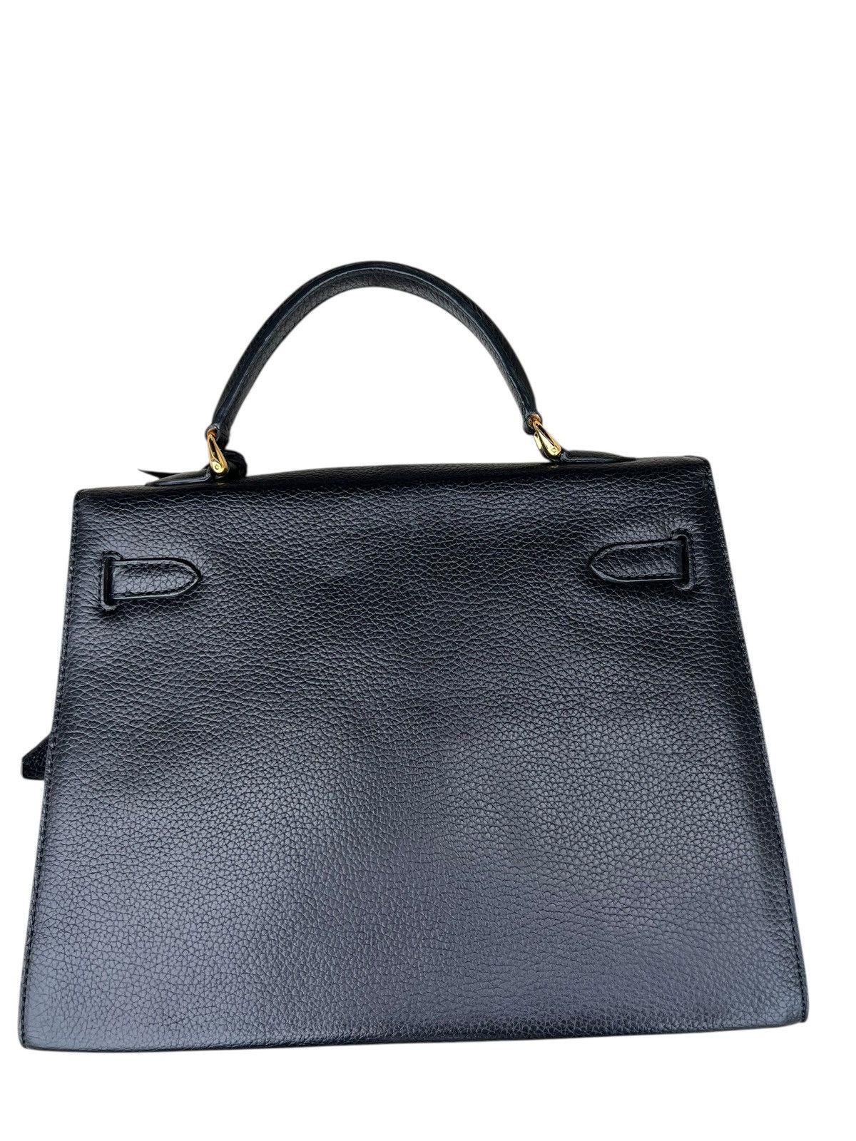 Leather Royal Grace Paris Black Leather Kelly Bag Size ONE SIZE - 7 Thumbnail