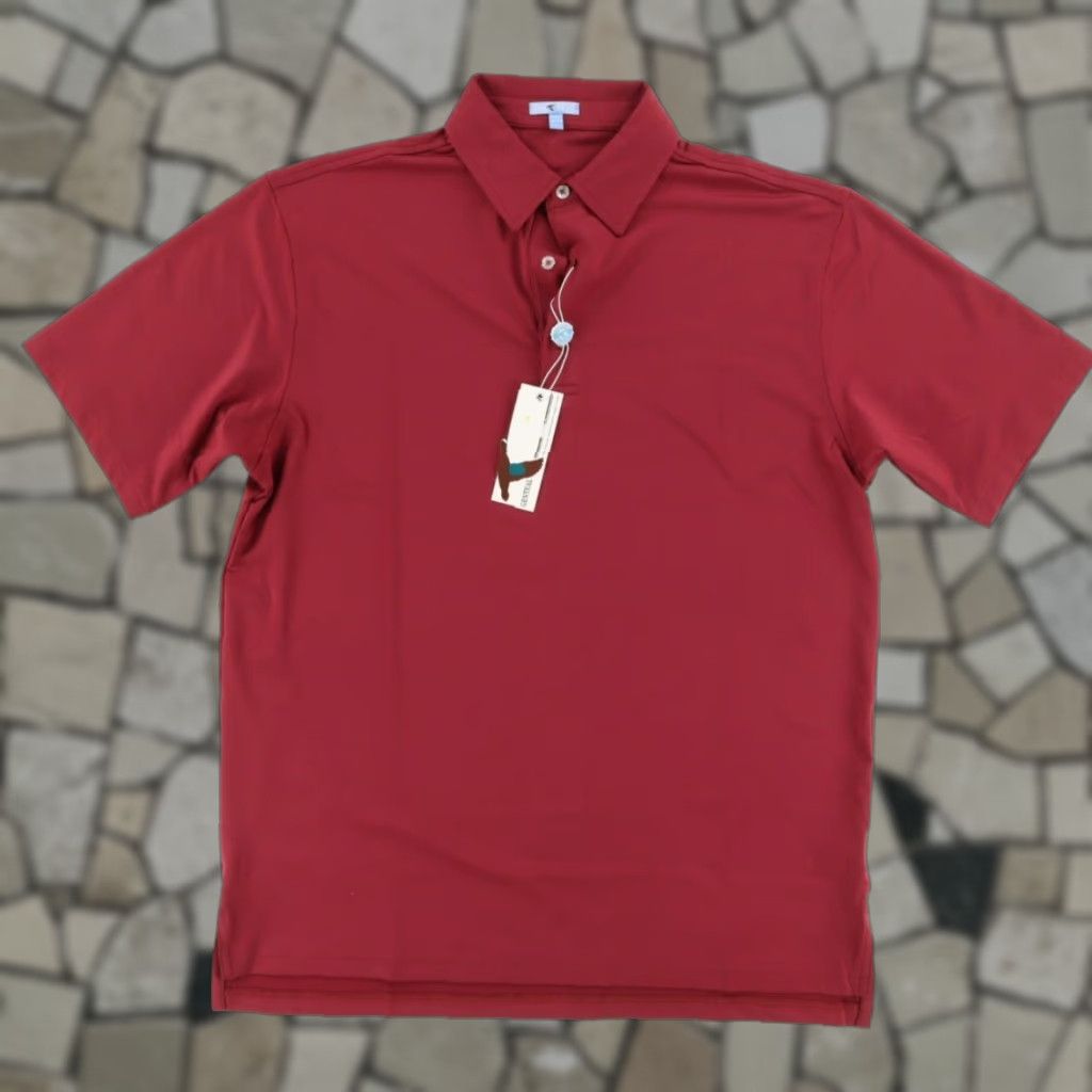 Vintage Genteal Genteal Stretch Polyester Solid Polo Shirt Maroon Men's L Shirt Polo Mens Maroon L Genteal Stretch Polyester Solid Polo Shirt Size US L / EU 52-54 / 3 - 1 Thumbnail