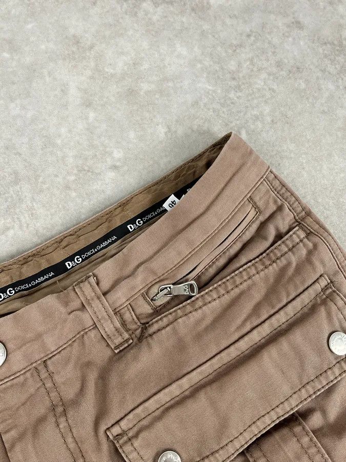 Dolce & Gabbana 2000s Dolce & Gabbana Beige Cargo Pants Size US 30 / EU 46 - 9 Thumbnail