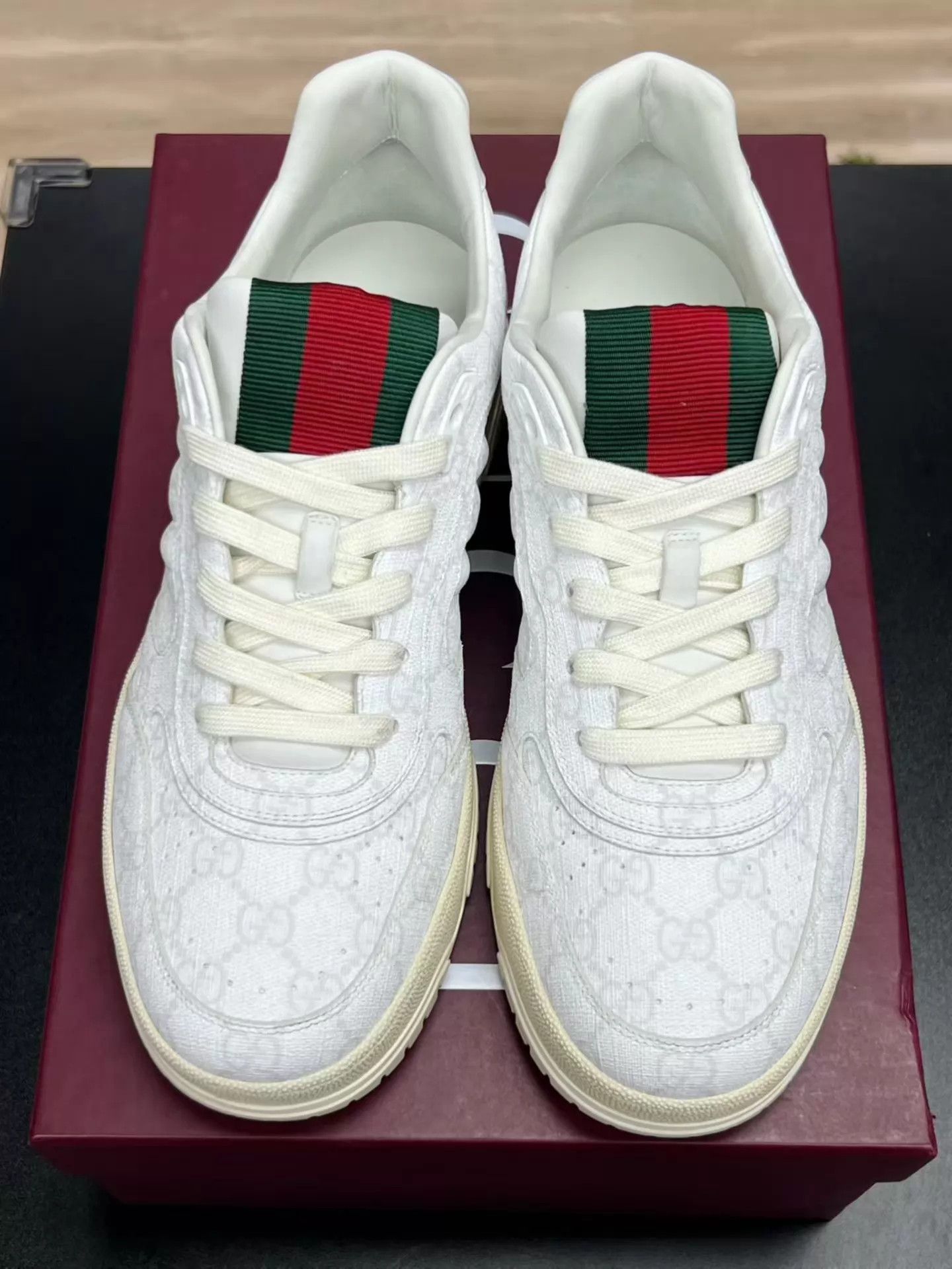 Gucci GUCCI Re-Web All Over Print White Size 43 Like New Shoes Size US 10 / EU 43 - 3 Thumbnail