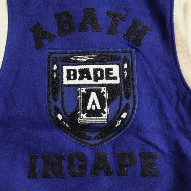 Bape × Ebbets Field Flannels BAPE × EBBETS FIELD FLANNELS Leather sleeve varsity jacket Size US M / EU 48-50 / 2 - 5 Thumbnail