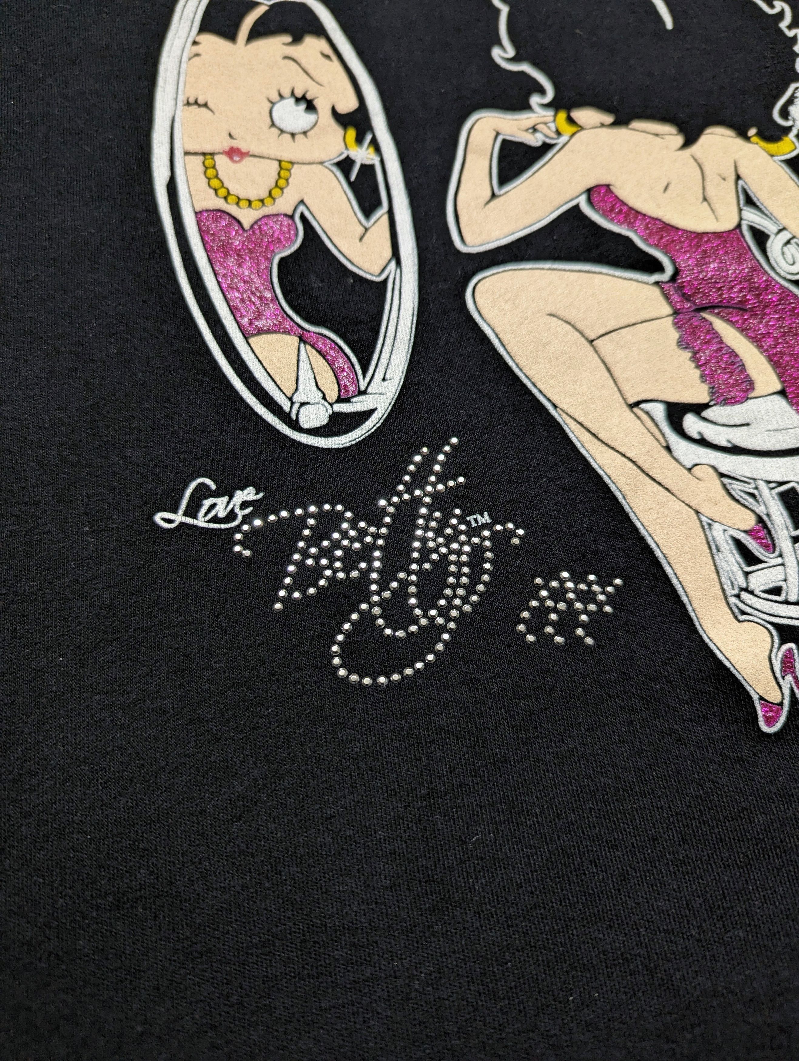 Vintage 2006 Betty Boop Glitter Details T Shirt Top Size M / US 6-8 / IT 42-44 - 7 Thumbnail