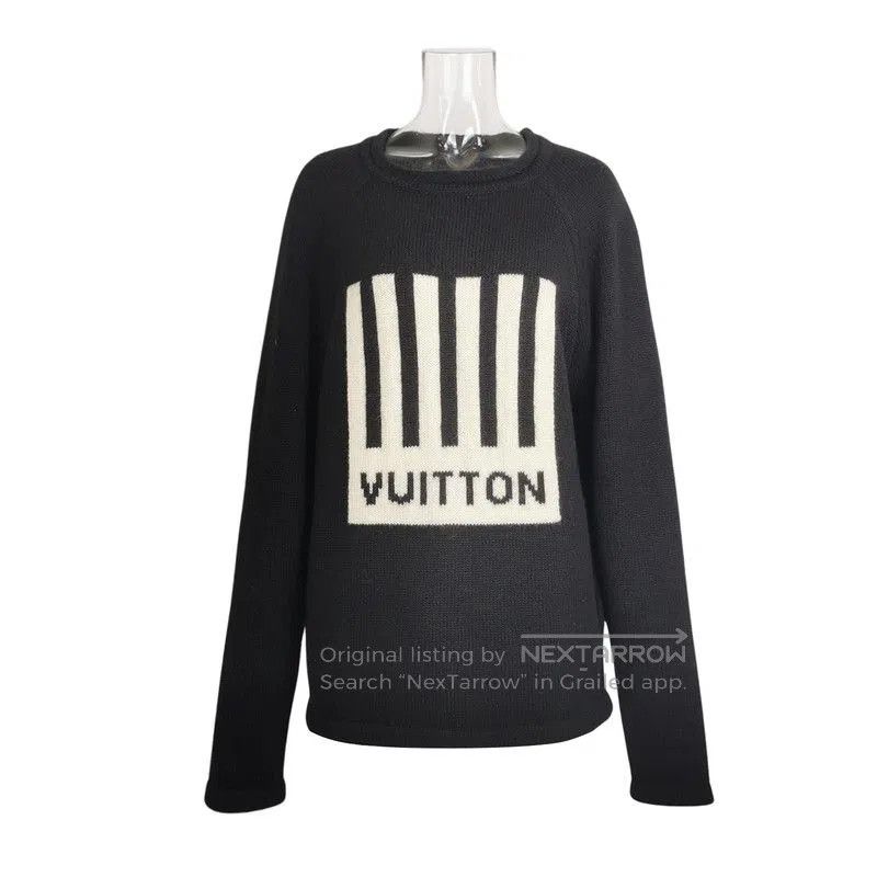 Louis Vuitton Louis Vuitton Black Wool Logo Sweater Size S. Size US S / EU 44-46 / 1 - 1 Thumbnail