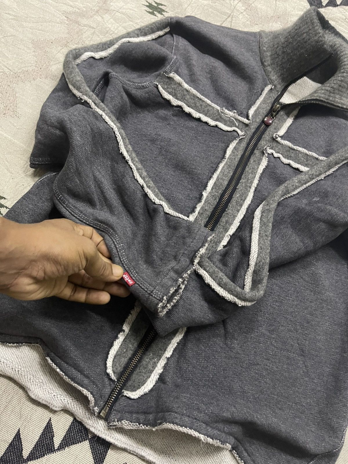 Levi's 2000s LEVIS RED TAB COTTON ,WOOL CROSS ZIPPER SWEATER Size US M / EU 48-50 / 2 - 8 Thumbnail