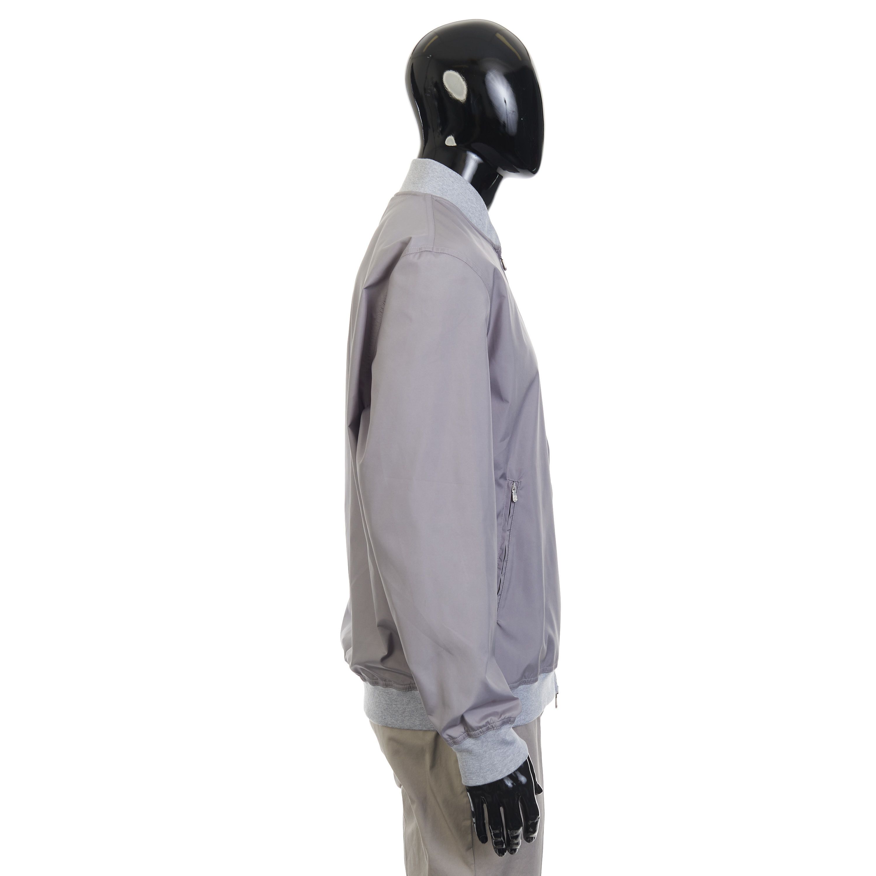 Brunello Cucinelli Gray Nylon Outerwear Jacket - Logo Size US L / EU 52-54 / 3 - 7 Thumbnail