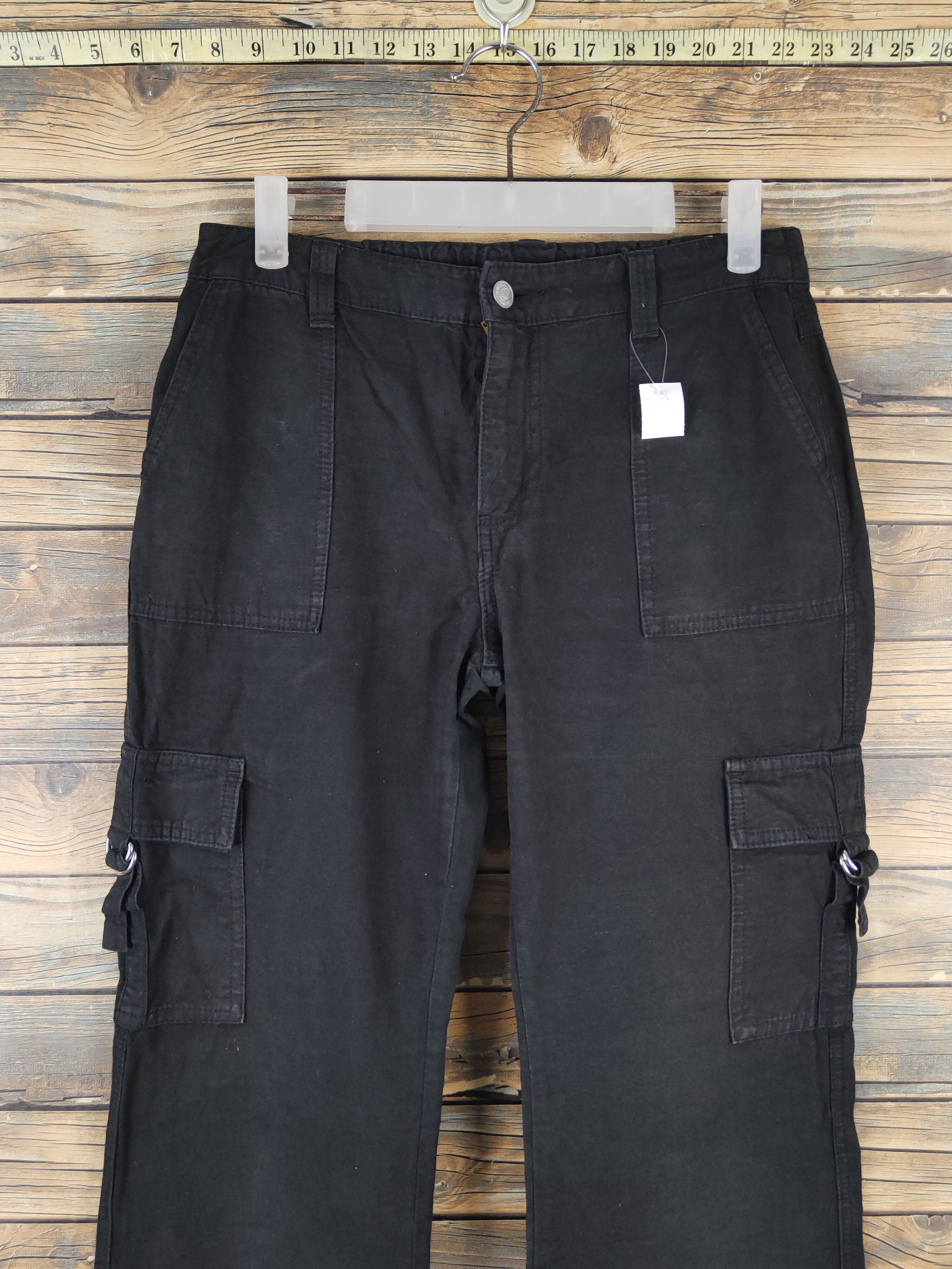 Japanese Brand DL Japanese Brand Black Multipocket Cargo Pants #769 Size US 27 - 2 Thumbnail