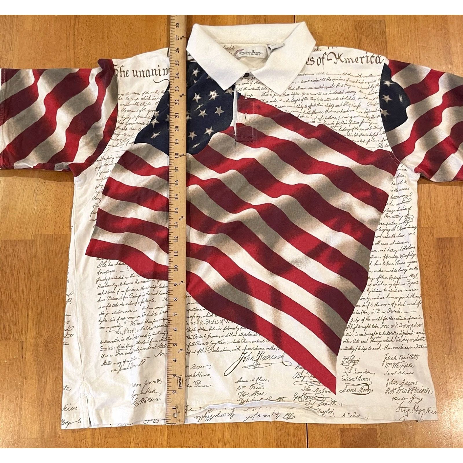 CO American Summer Clothing Co USA Flag Patriotic Polo Shirt Henley Mens 2XL Polo Short Sleeve White 2XL Mens Flag American Classic Patriotic Shirt Size US XXL / EU 58 / 5 - 5 Thumbnail