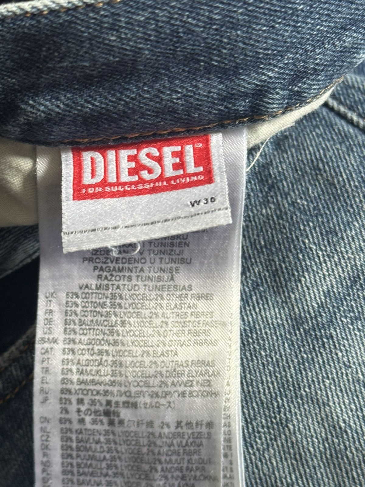 Other Diesel 36/32 2020 D-Viker baggy denim trouser Jean pant Y2K Size US 36 / EU 52 - 10 Thumbnail
