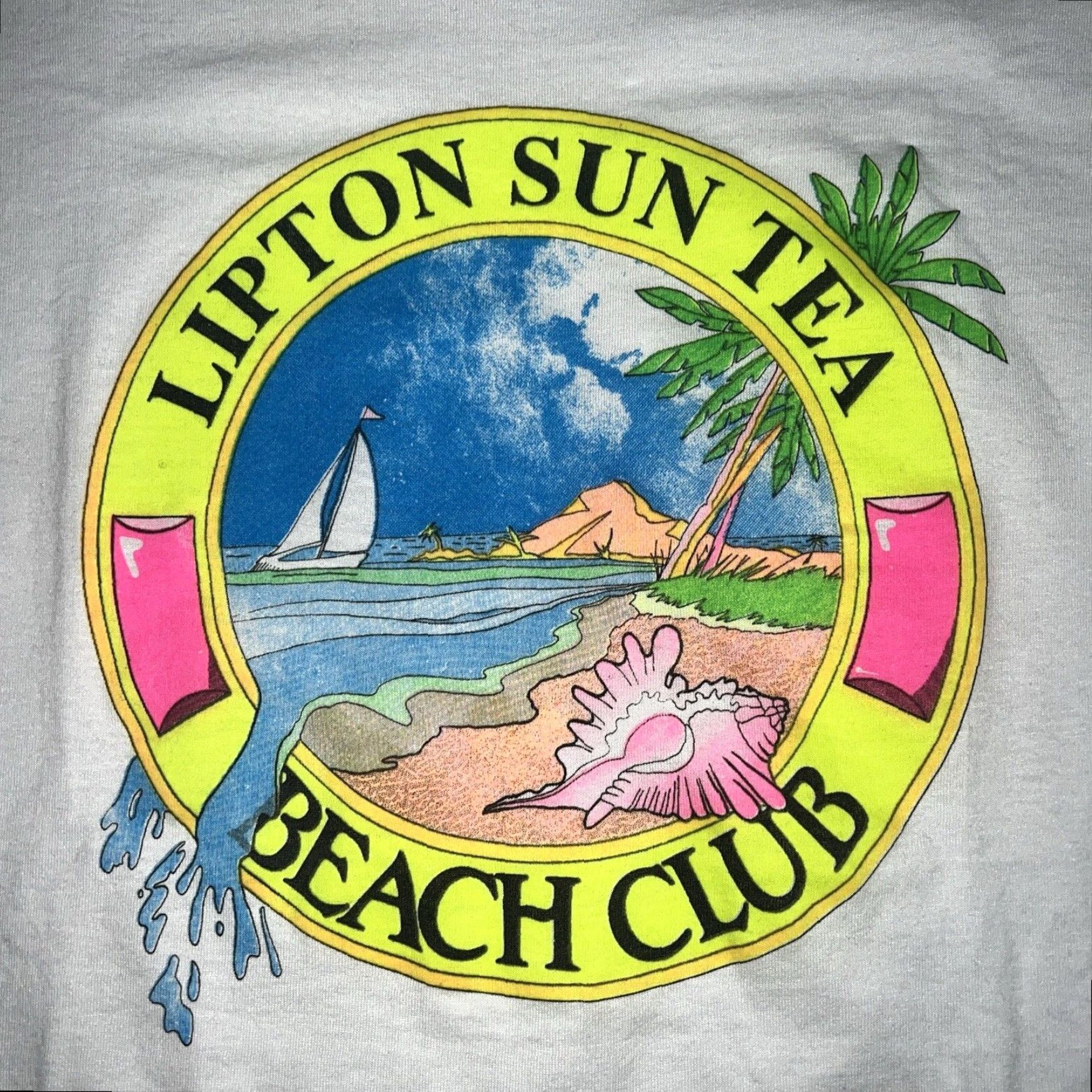 Vintage VINTAGE LIPTON SUN TEA STITCH White T-Shirt Mens XL USA Size US XL / EU 56 / 4 - 2 Thumbnail