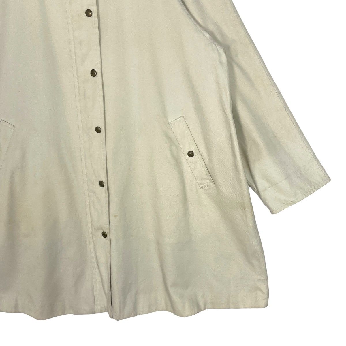 Burberry Vintage 90s Burberrys Trench Coat Hoodie Button Up Jacket Size US L / EU 52-54 / 3 - 8 Thumbnail