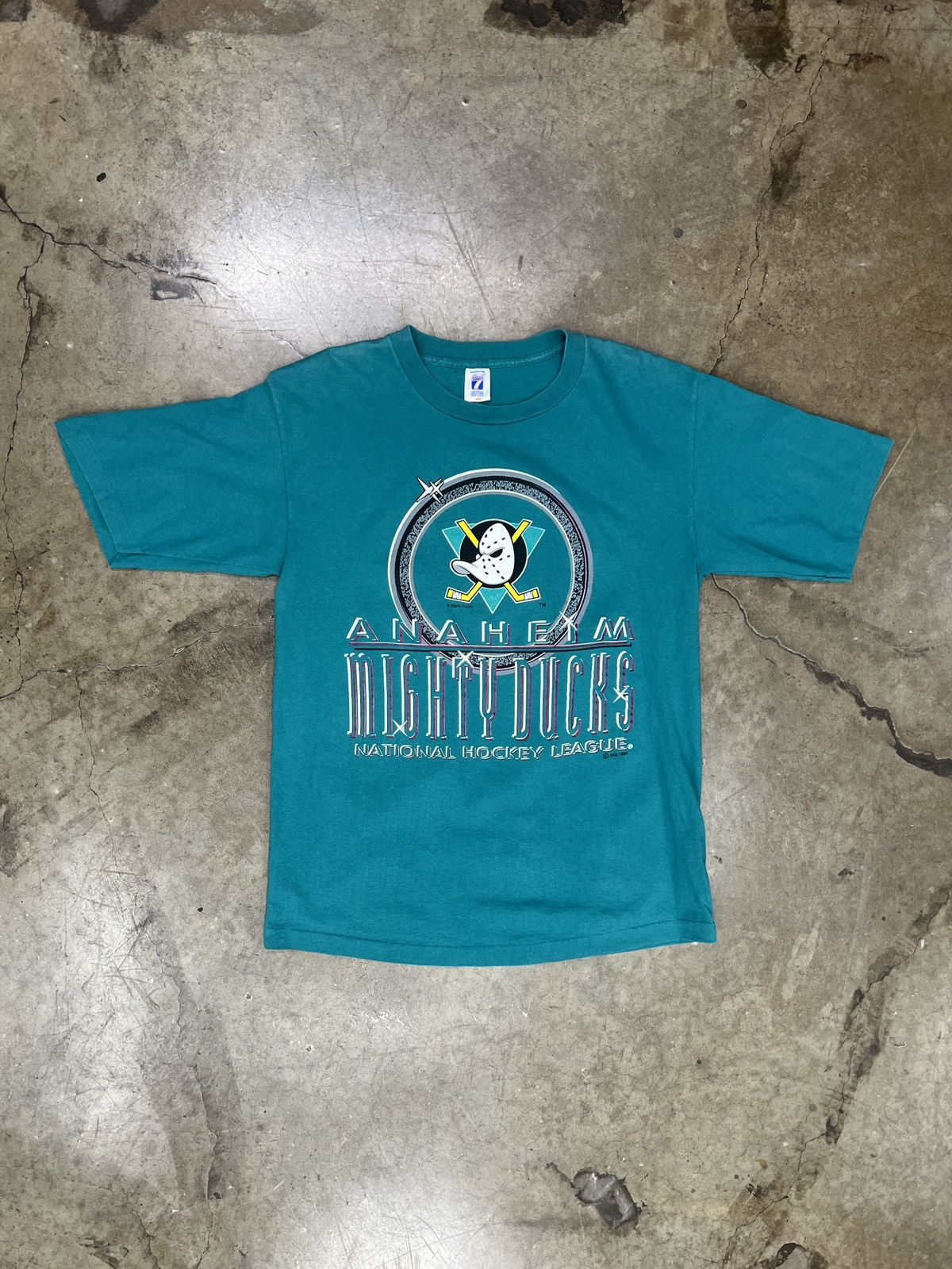 NHL Vintage 1993 NHL Anaheim Mighty Ducks Single Stitch Large Size US L / EU 52-54 / 3 - 2 Thumbnail