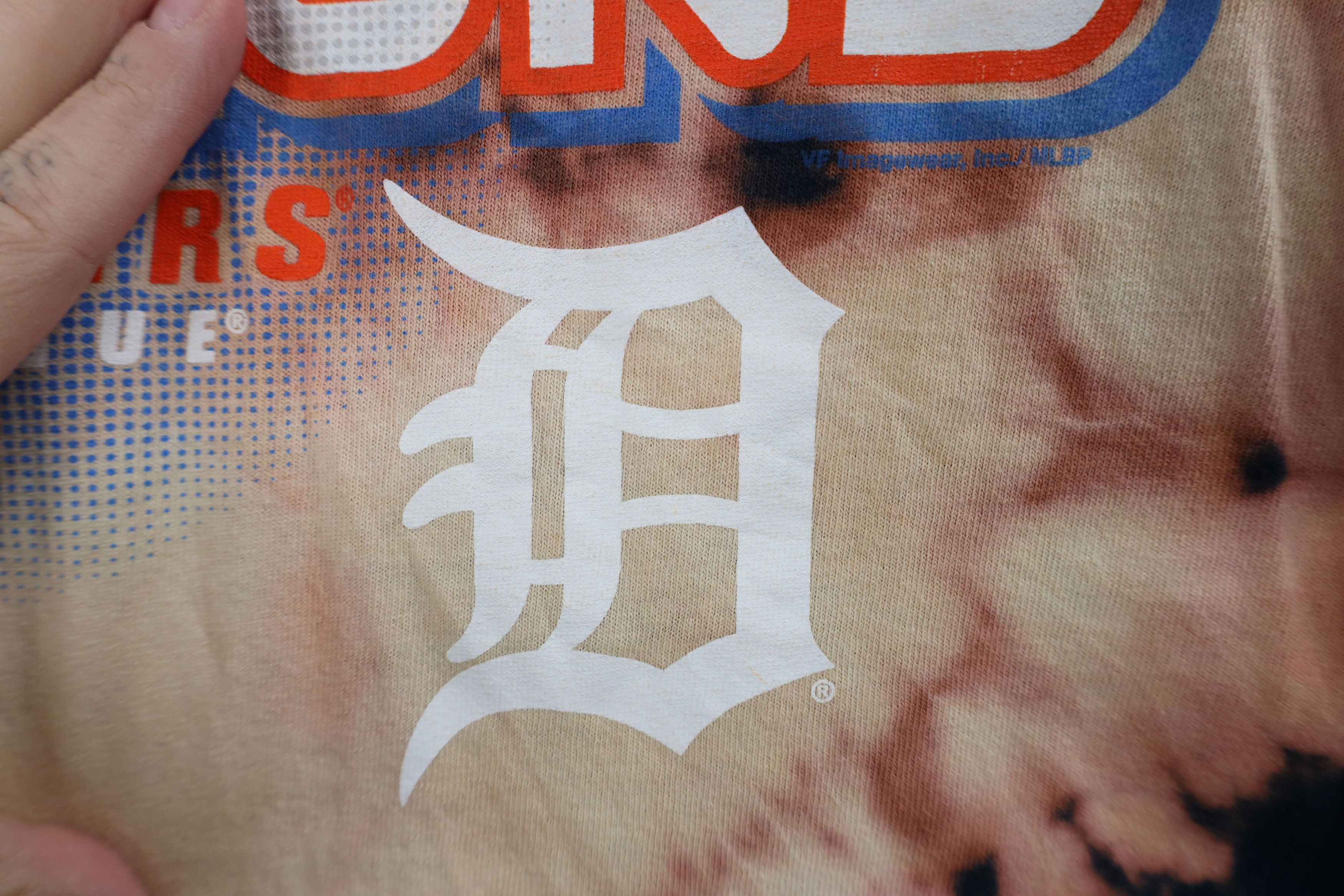 Vintage Y2K Acid Wash Detroit Tigers Baseball Short Sleeve T-Shirt Size US XXL / EU 58 / 5 - 6 Thumbnail